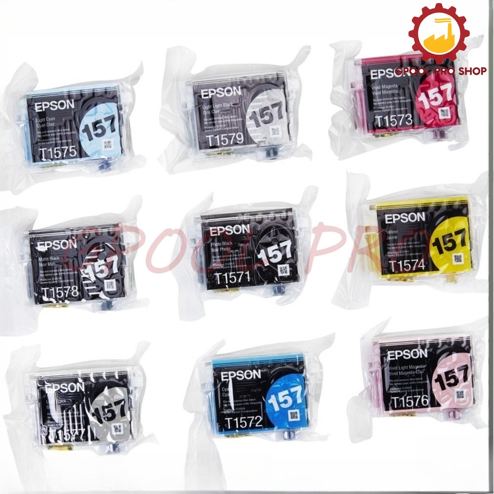 9 Pack T157 Print Ink Cartridges for EPSON Stylus Photo R3000 NEW
