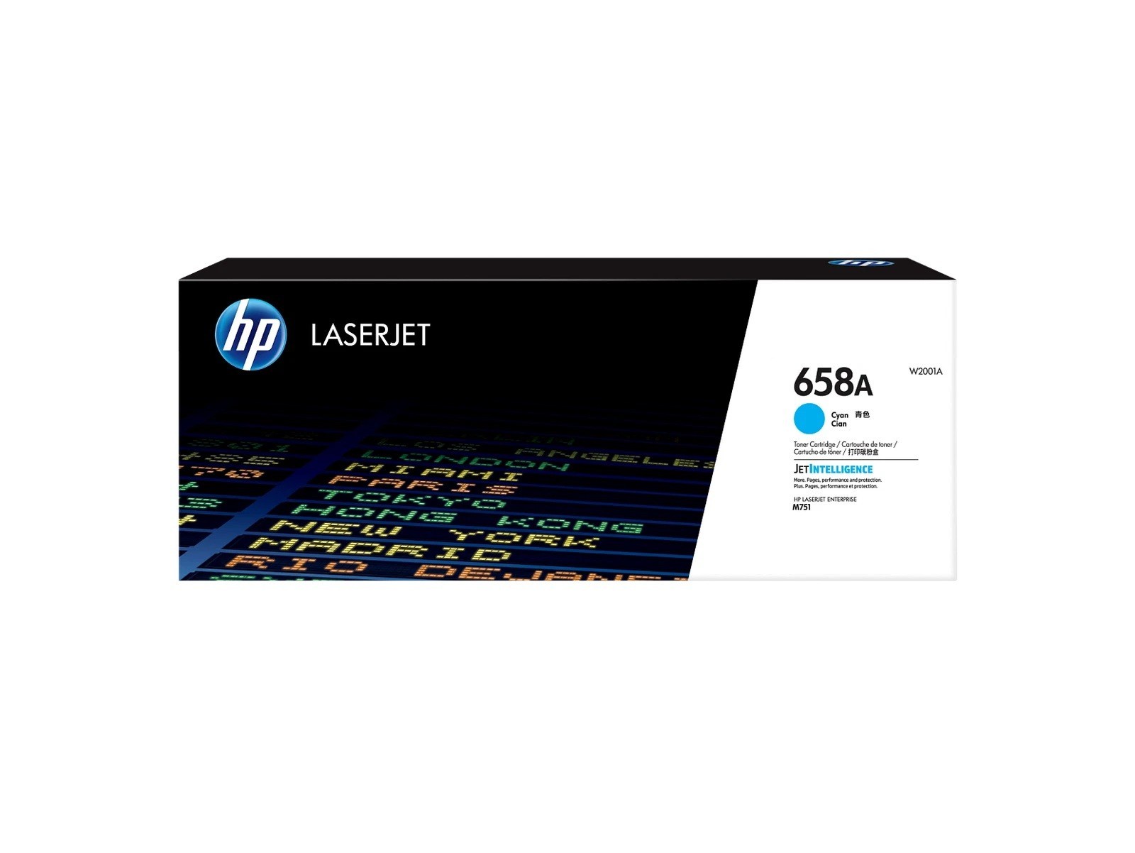 HP 658A Cyan Original LaserJet Toner Cartridge, ~6,000 pages, W2001A