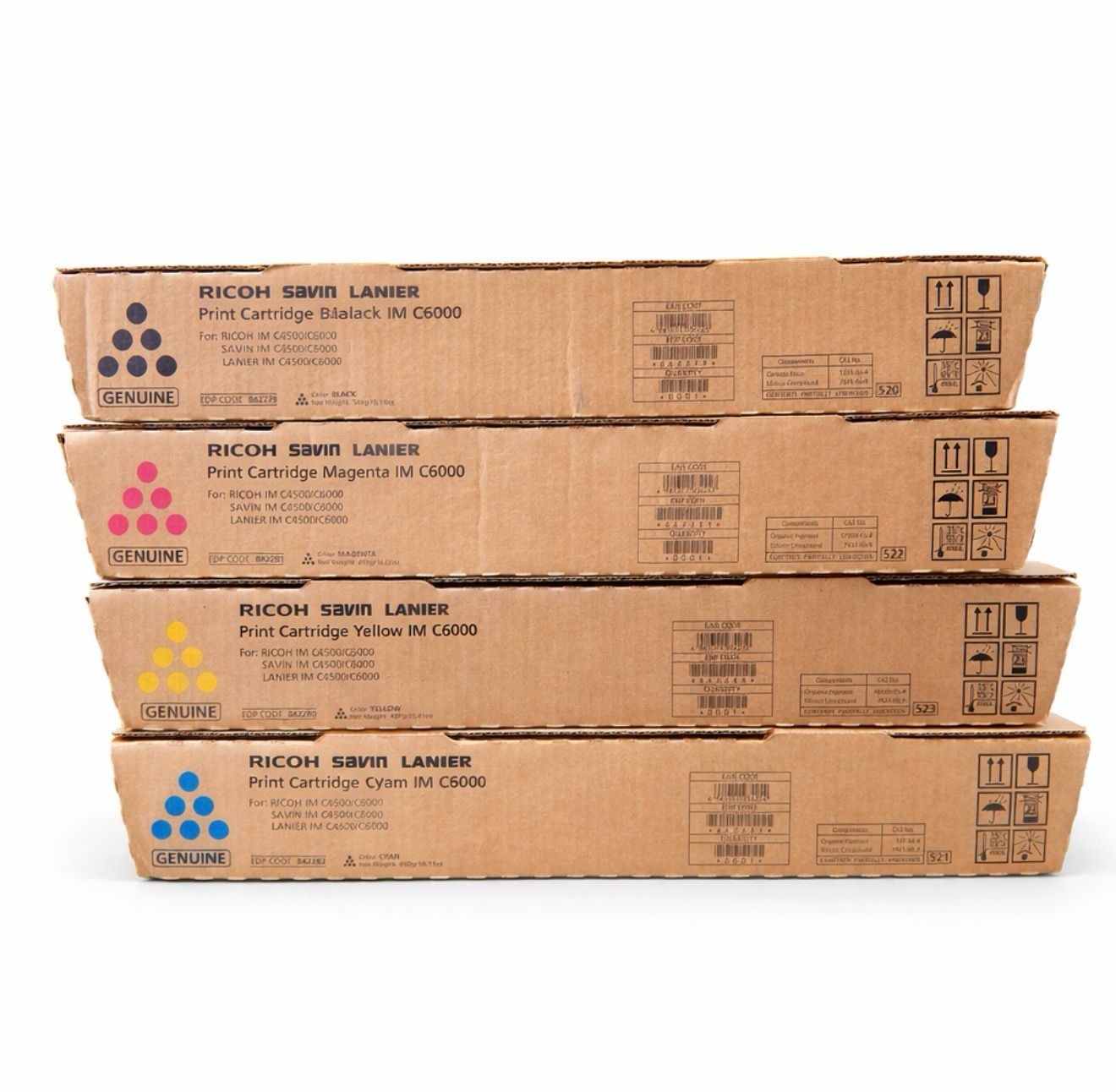 Genuine Ricoh IMC4500/C6000 CMYK Toner Set CMYK 842279,842280,842281,842282 OEM