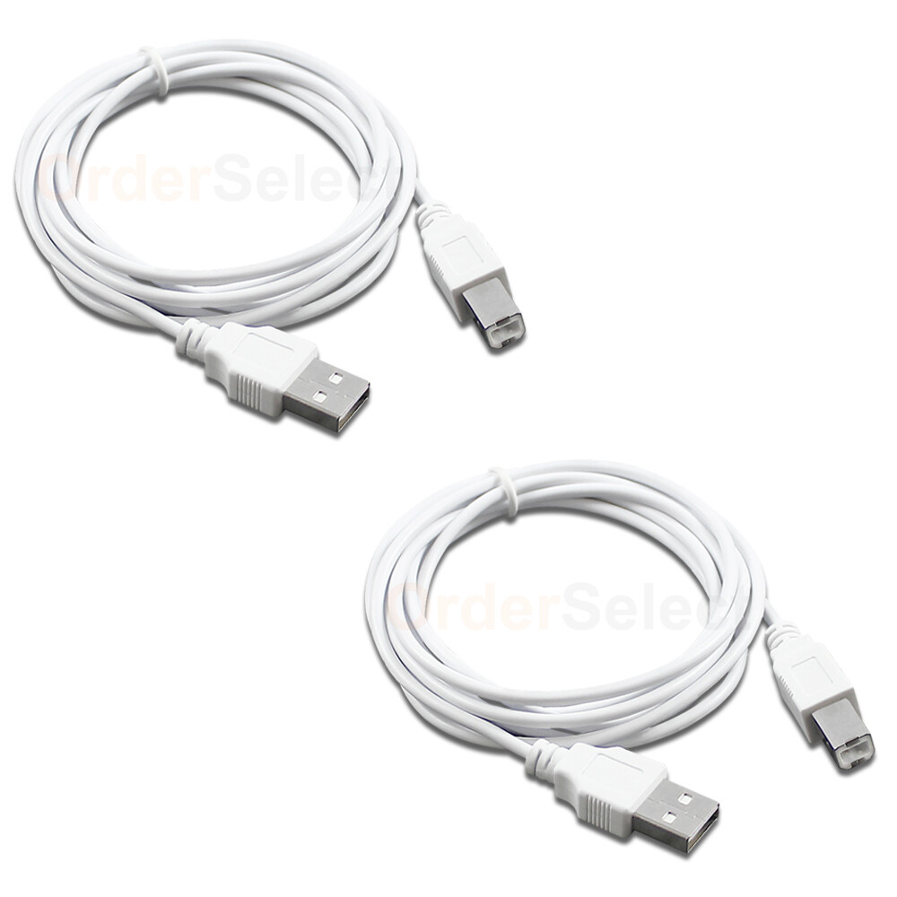 2X NEW 6FT 6′ USB 2.0 A TO B HIGH SPEED PRINTER SCANNER CABLE CORD HOT!