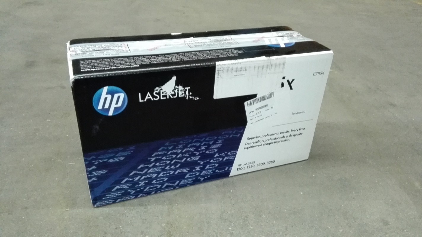 HP C7115X, Black Toner Ctg 15X for HP LaserJet 1200