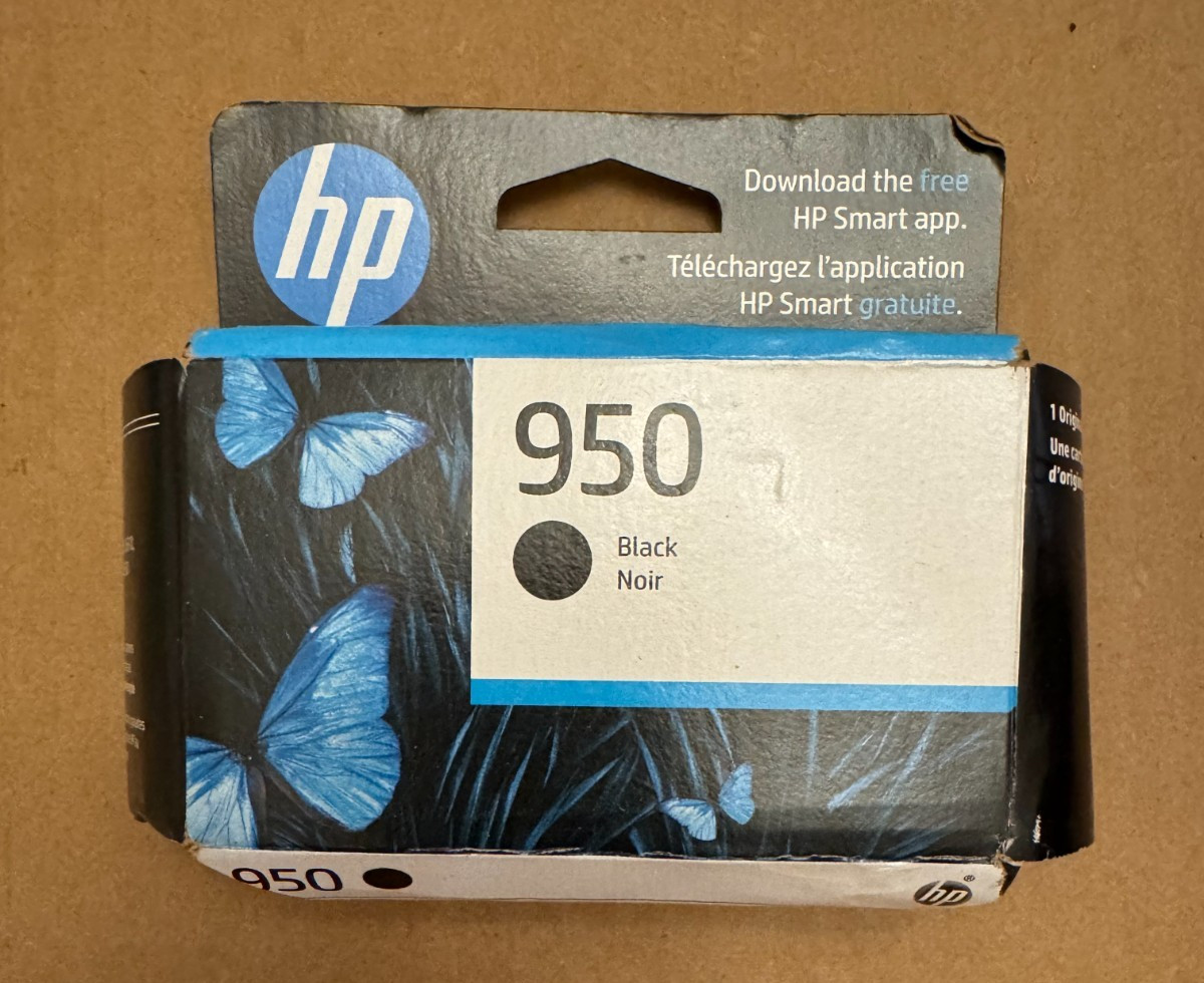 HP 950 BLACK Cartridge CN049AN #140 – WARRANTY ENDS AUG 2024 – NEW