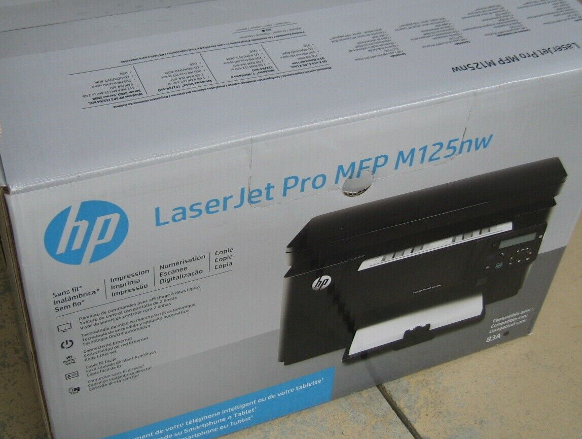 Brand New HP Laserjet Pro M125nw Wireless Laser All-in-one Printer Scan Copy