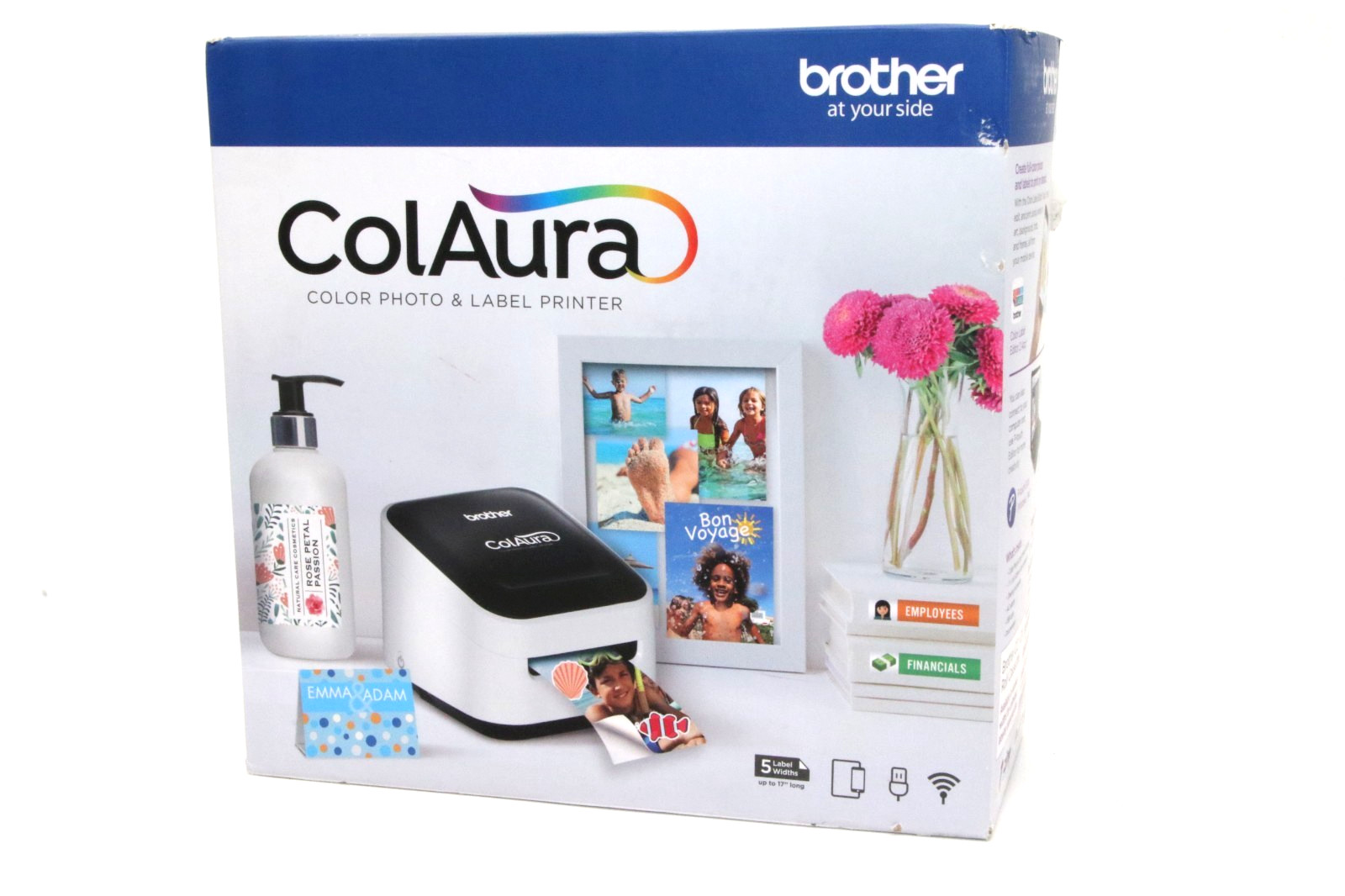 Brother ColAura VC500W Color Photo and Label Printer – White