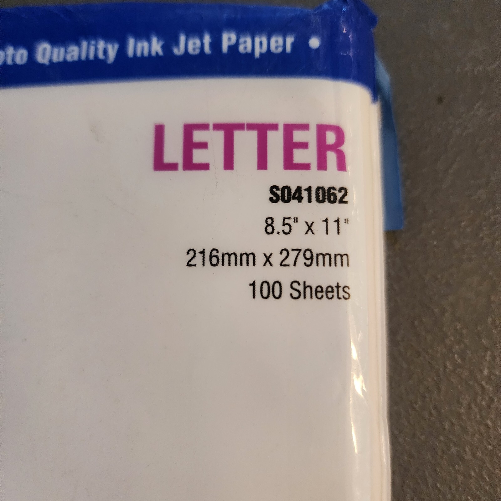 100 Sheets Epson Matte Finish Photo Paper 8,5” x 11” Ink Jet Printer S041062 New