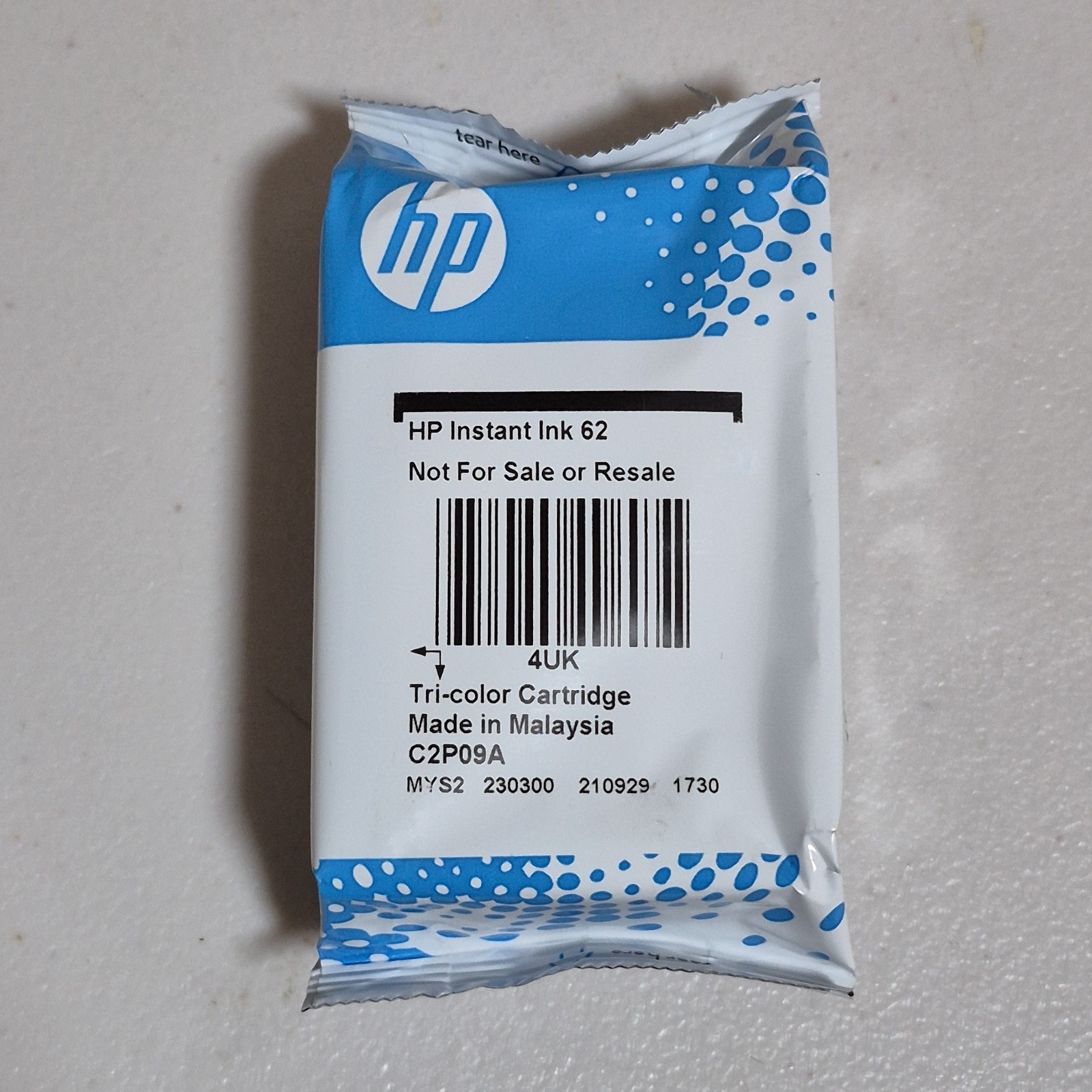 Genuine HP 62 Color Ink ENVY 5542 5545 5660 5663 7640 7645 Tri-color
