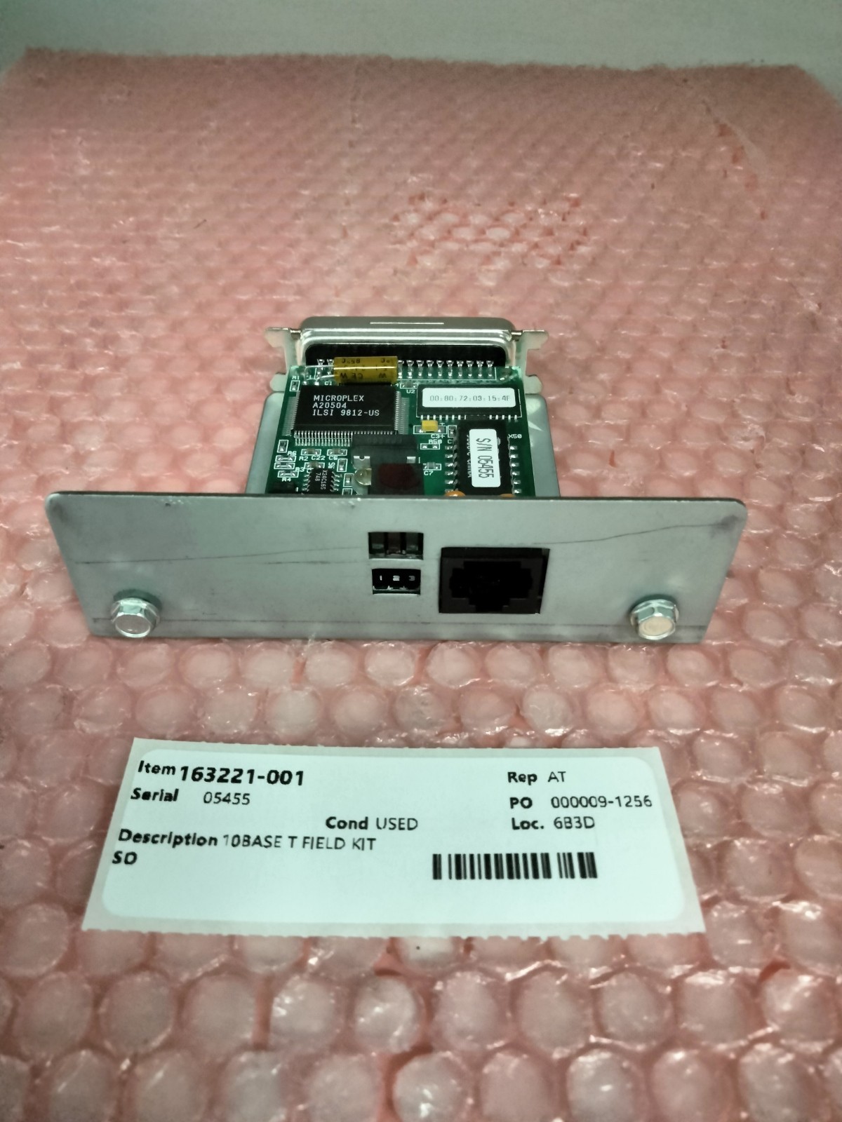 PRINTRONIX 163221-001 10BASE T FIELD KIT