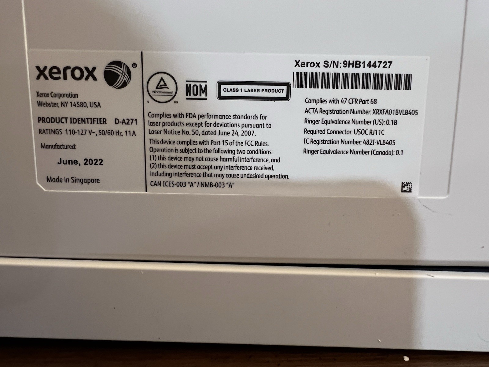 *Barely Used Xerox VersaLink B405/YDN Monochrome Multifunction Printer 871 Count