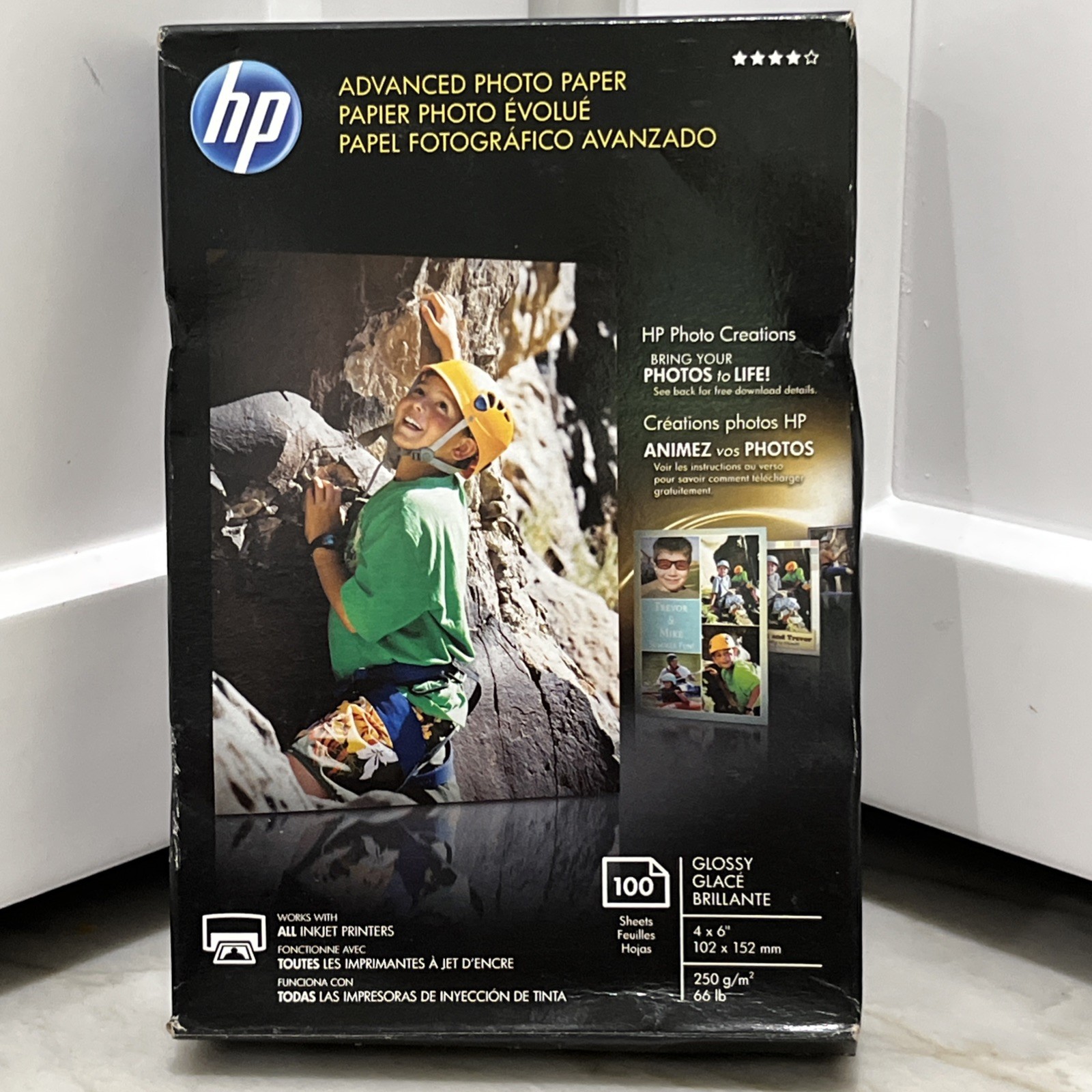 HP Advanced Photo Glossy Q6638A Paper 100 Sheets 4″x6″ 66lb All InkJet Printers