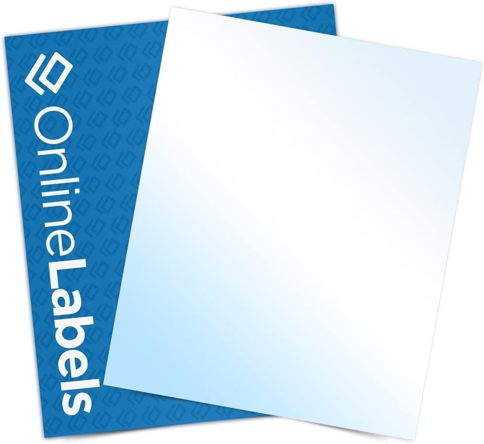 8.5 x 11 Sticker (Inkjet Printers Only) – 250 Sheets – Full Sheet Labels