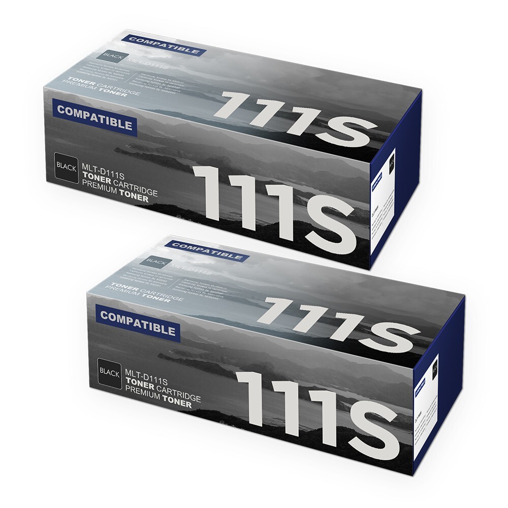 2 Toner Cartridges For Samsung MLT-D111S Xpress M 2070W M2070FW M2020W MLTD111S