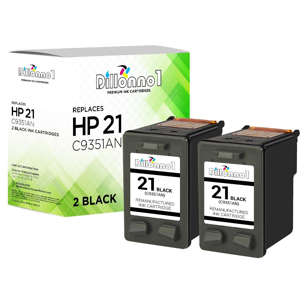 2PK for HP 21 XL High Yield Ink Cartridges For HP21 C9351AN DESKJET 3910 3915