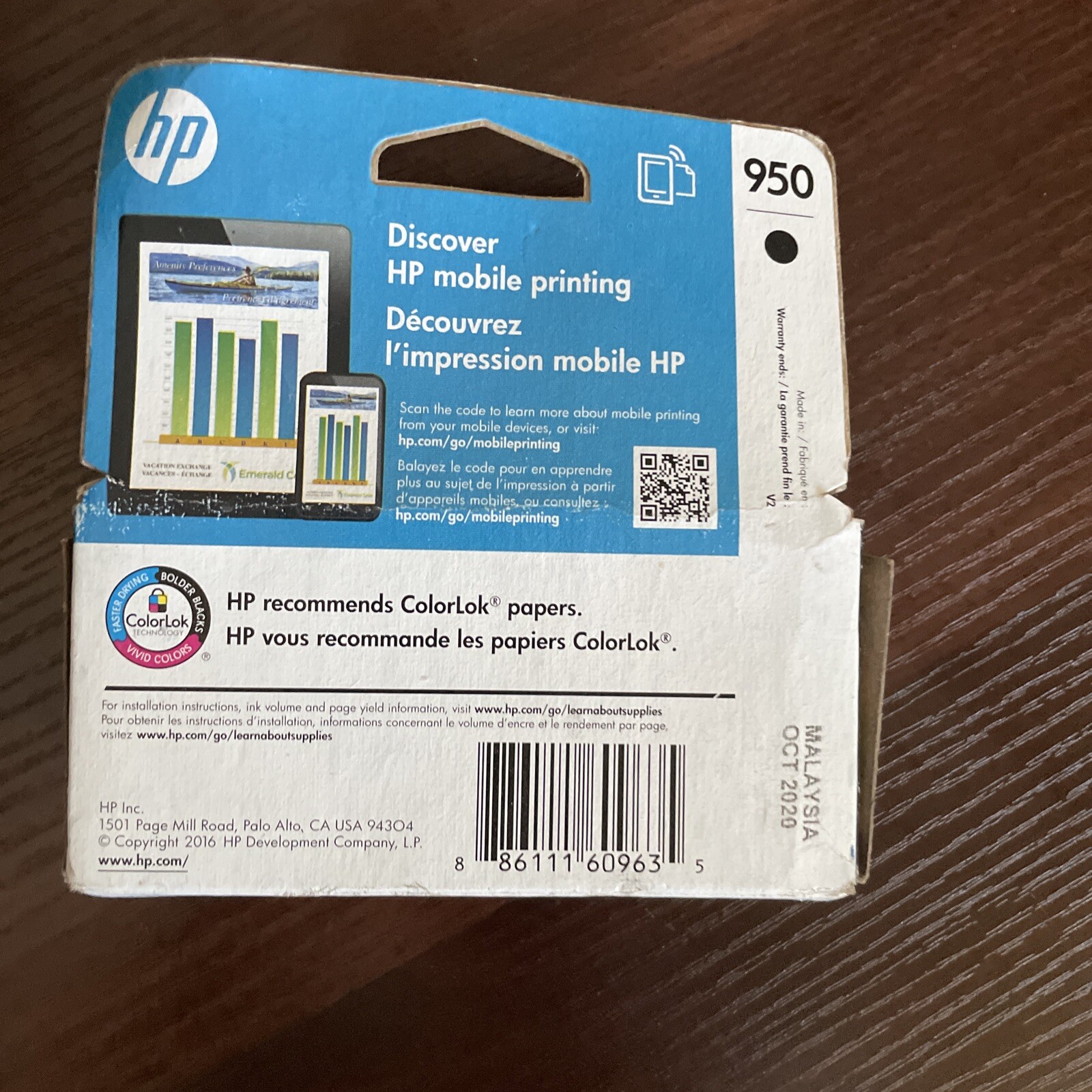 Genuine HP Black CN049AN 140 EXPIRED 10/2020