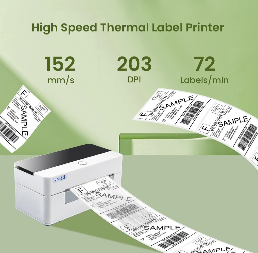 Vretti Label Printer, Mini Printer, D463B