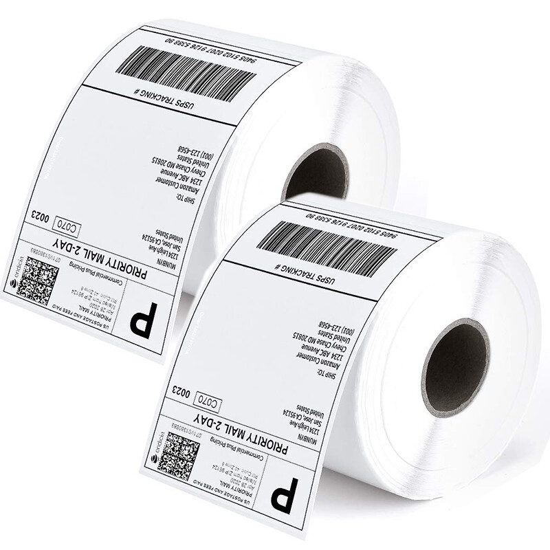 4×6″ 2×2″ Direct Thermal Shipping Labels Self-Adhesive Paper,500/750 Per Roll