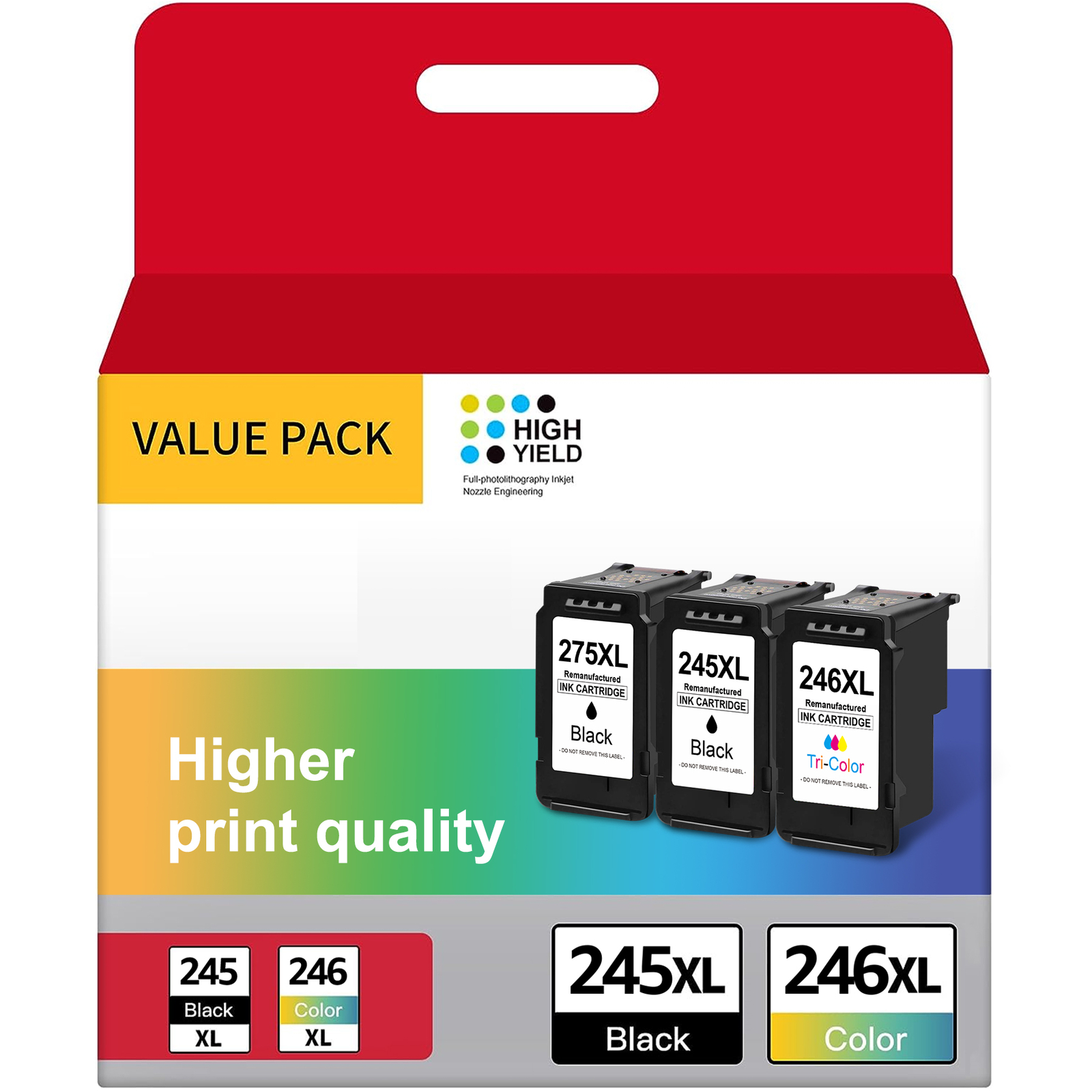 Black Color PG-245XL CL246XL Ink Cartridge For PIXMA MG2920 MG2522 MG2550 MX490
