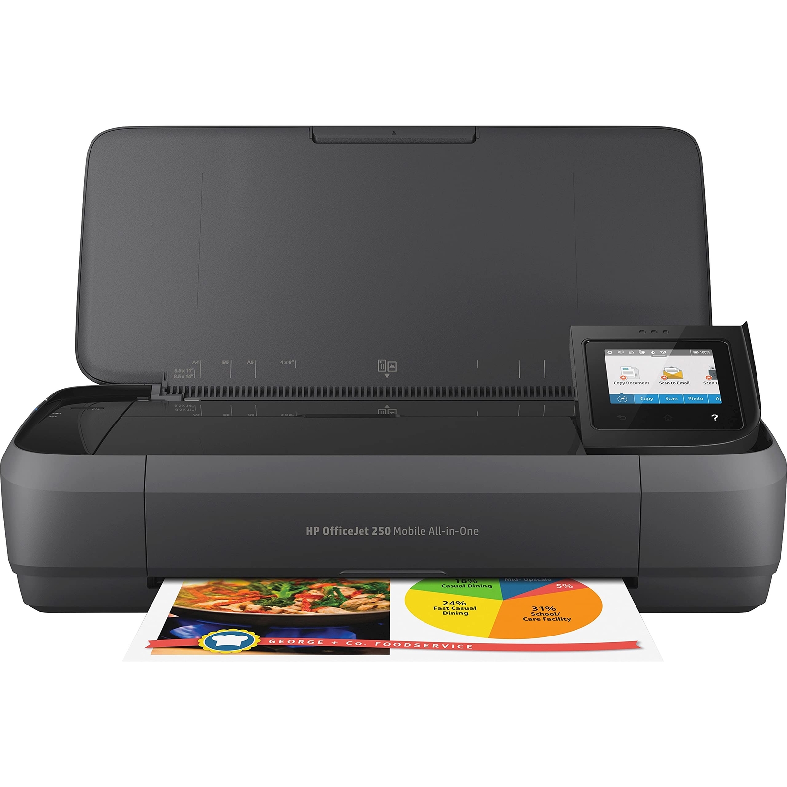 HP OfficeJet 250 All-in-One Portable Printer with Wireless & Mobile Printing