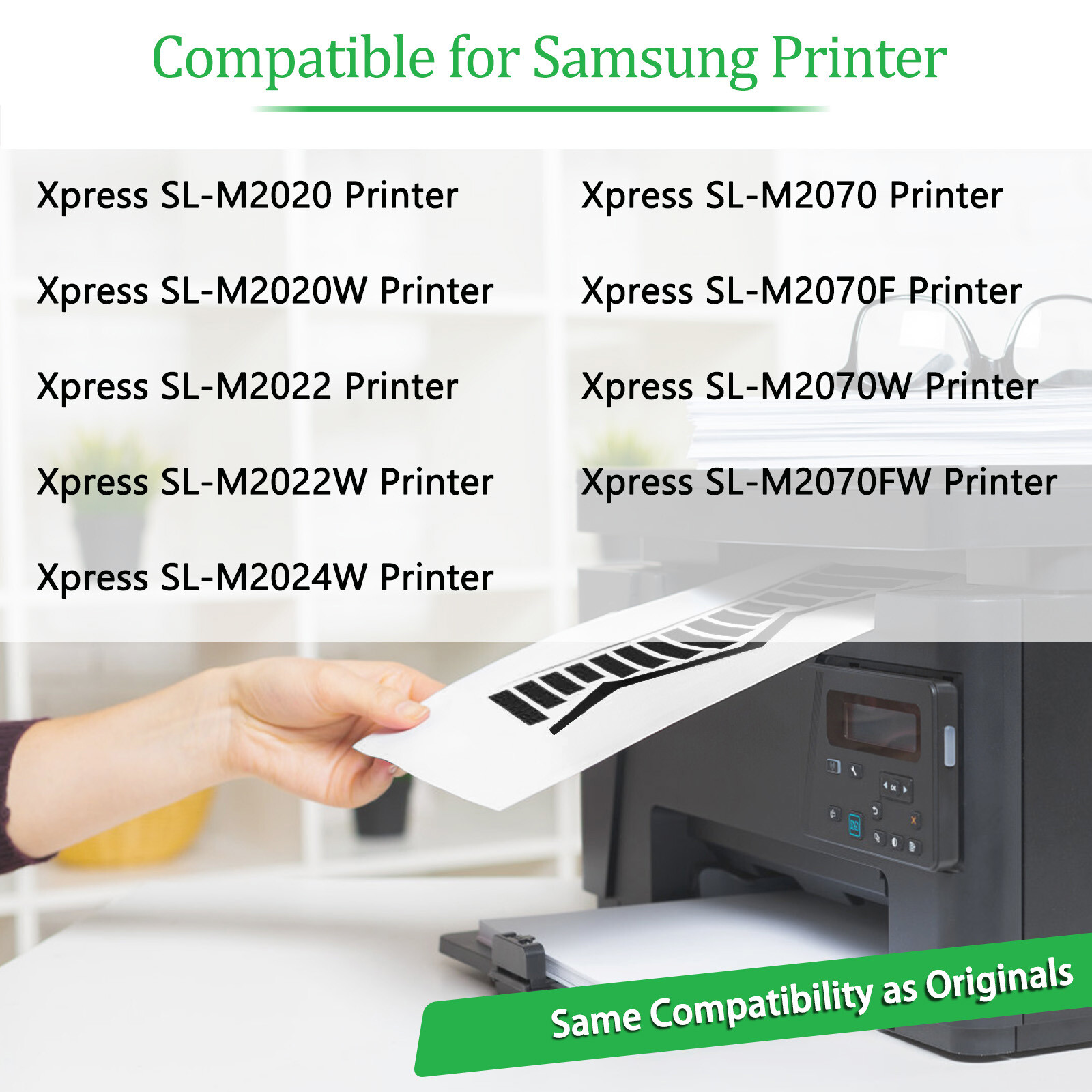 2PK MLT-D111L Black Toner Cartridge Fit For Samsung SL-M2020 SL-M2024W SL-M2020W