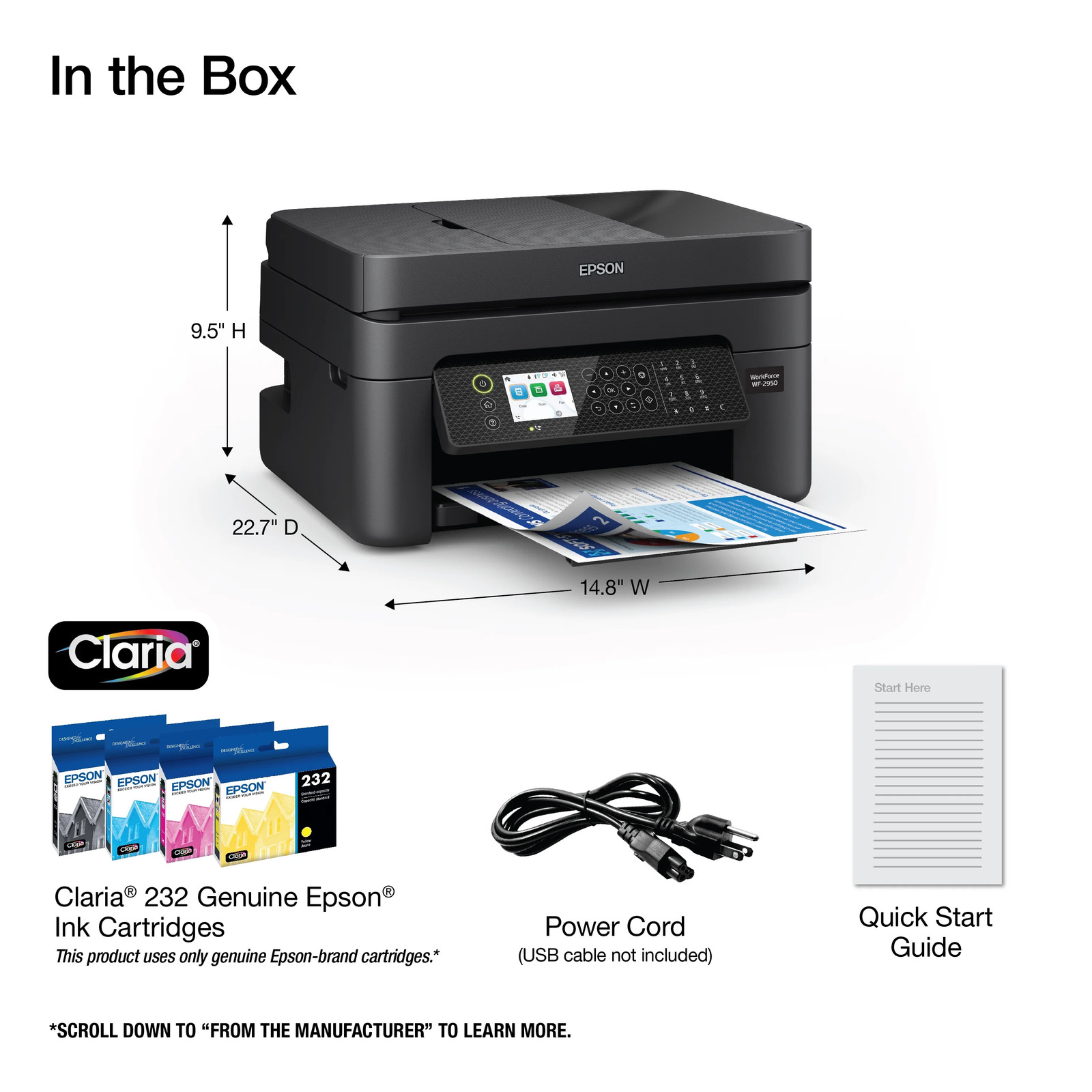 Wireless Color Printer Scanner Copier Fax All In One Office Machine