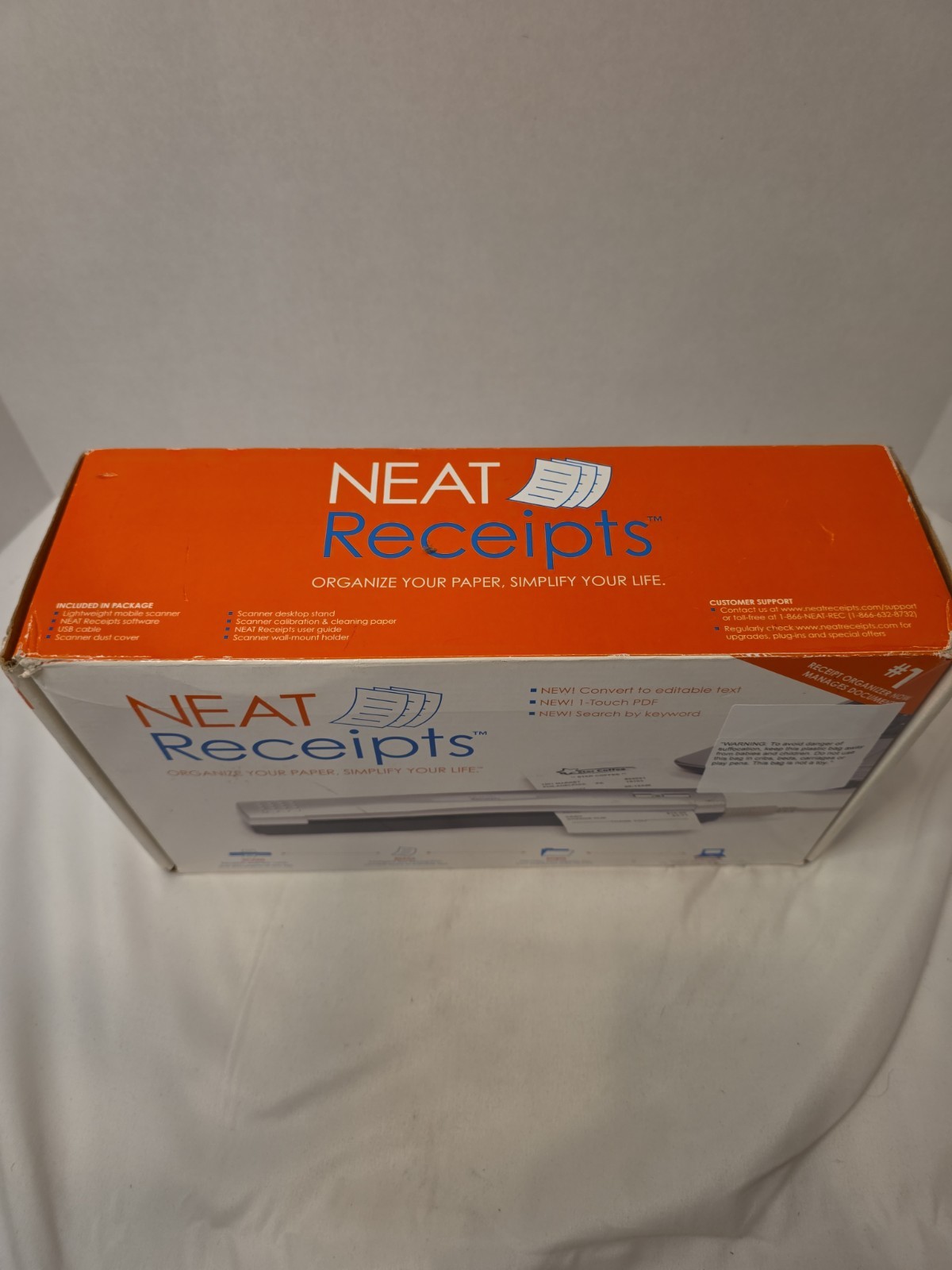 Neat Receipts Mobile Scanner SCSA4601EU Filing System Organizer Open Box Excelle