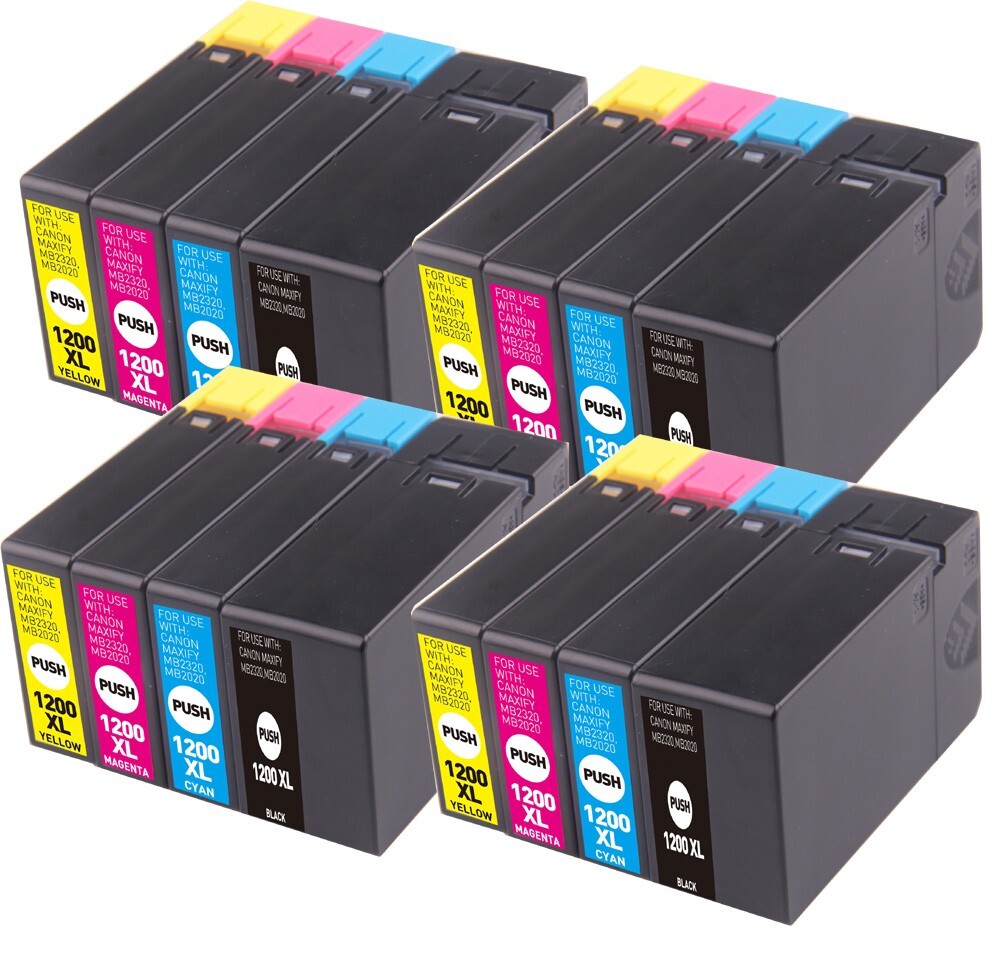 16 Pack XL Printer Ink fits PGI-1200 Canon Maxify MB2120 MB2720 MB2020 MB2320