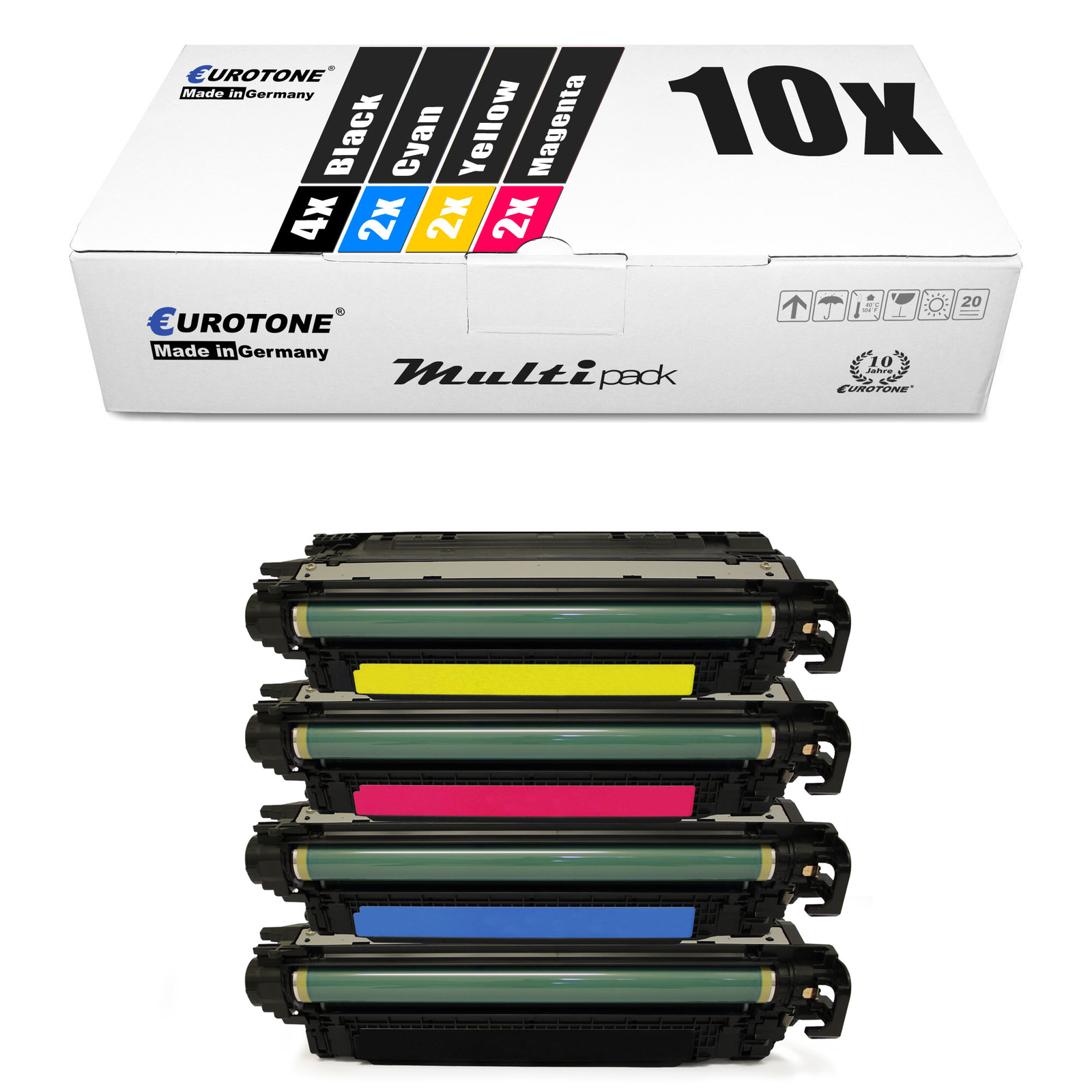 10x Eco Eurotone Toner F R Hpecolor M 2142 5/12ft 652 With Per Approx.