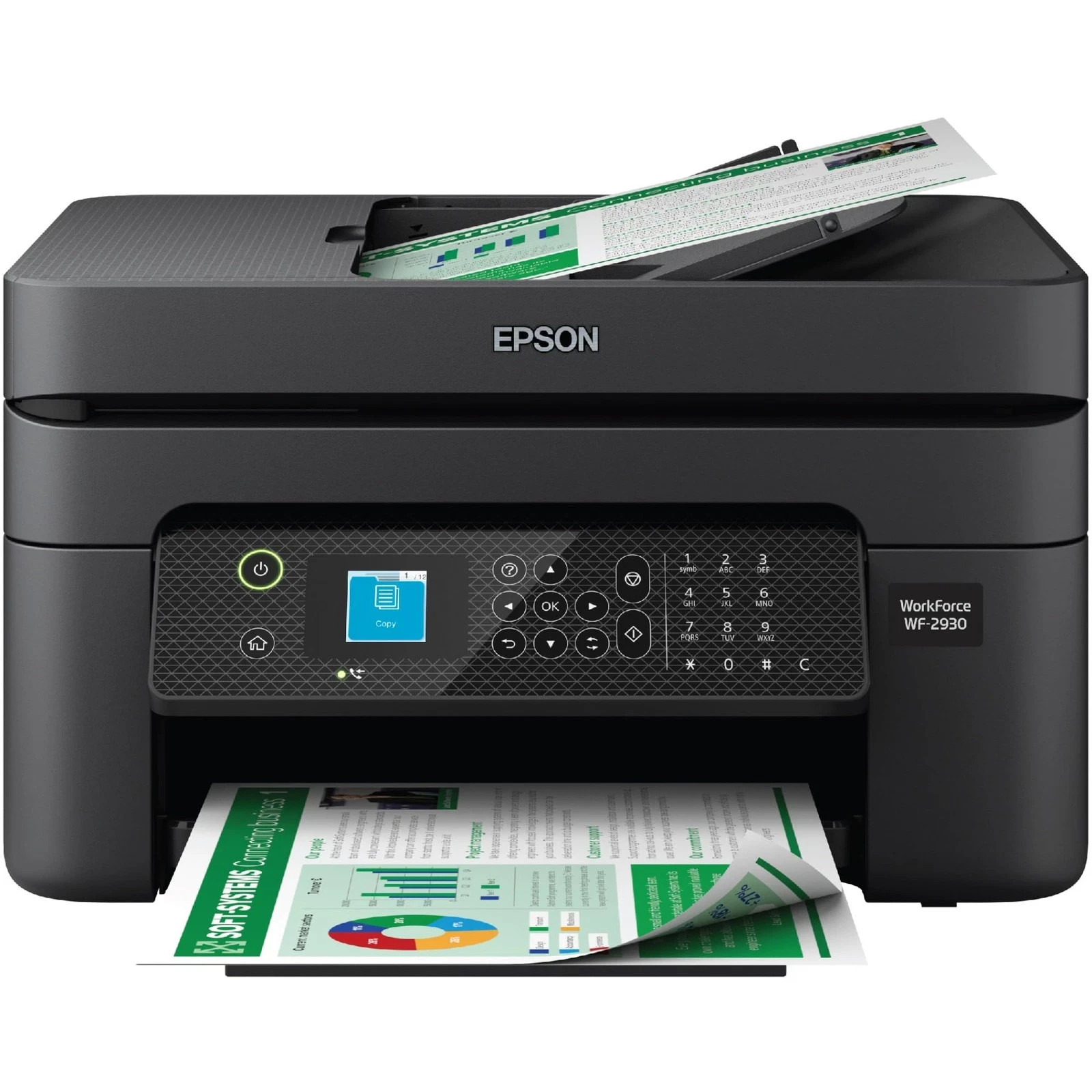 Epson WorkForce WF-2930 All-in-One Wireless Color Inkjet Printer Black