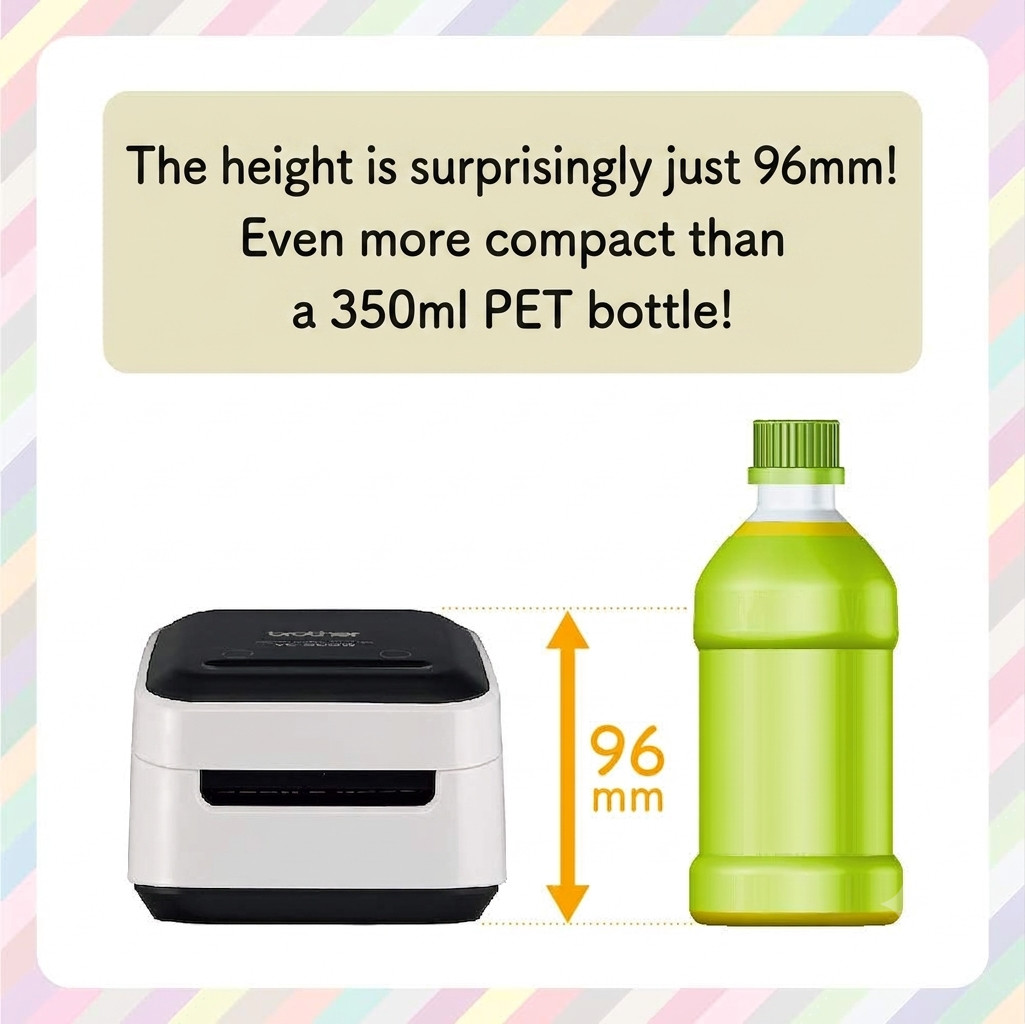 Brother VC-500W Full Color Label Printer Wi-Fi ZINK Zero Ink 25mm Roll Japan