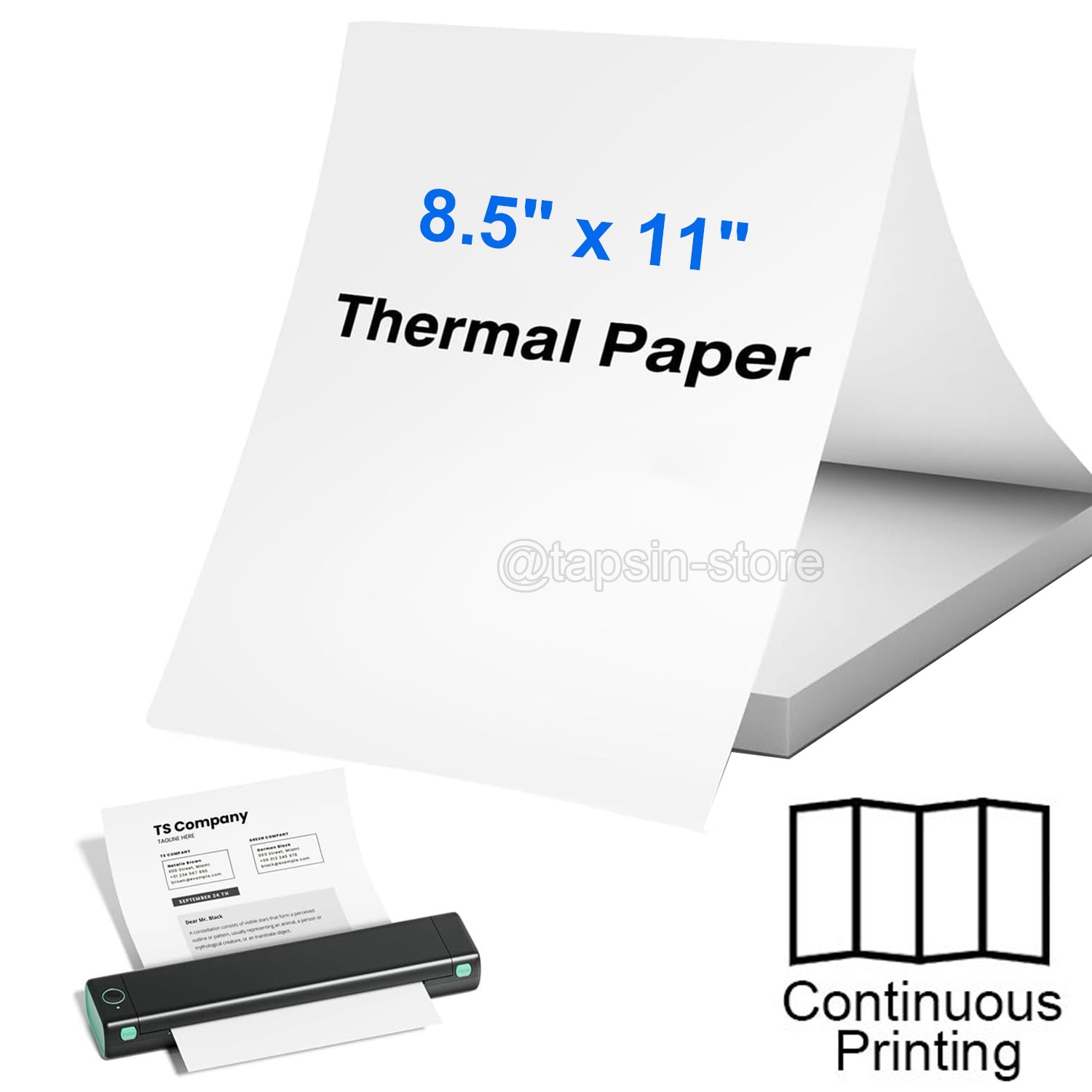 100/200/1000 Sheet Thermal Printer Paper 8.5″ X 11″ US Letter Size Thermal Paper