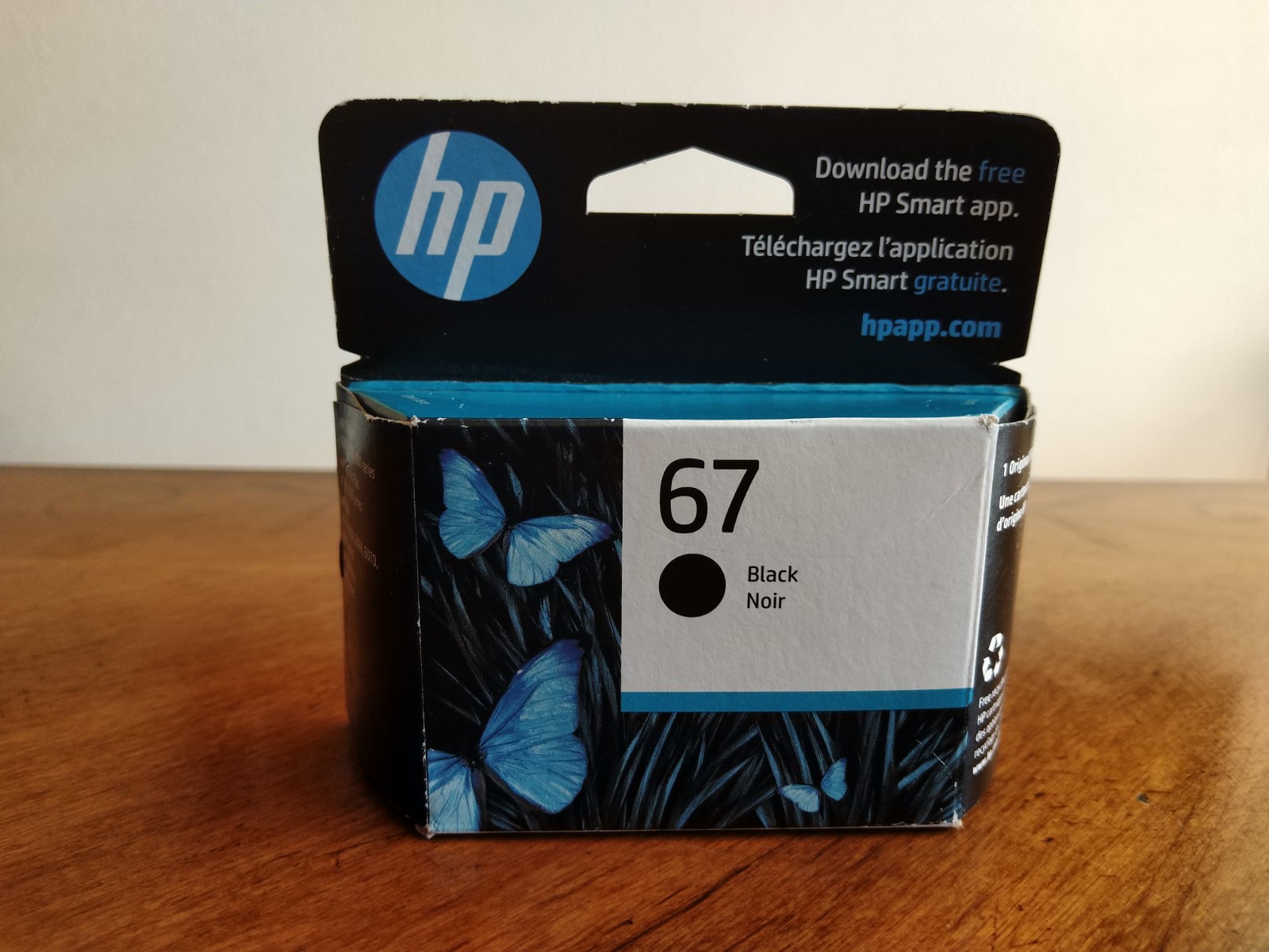 HP 67 Black Original Ink Cartridge, ~120 pages, 3YM56AN#140 Expires APRIL 2026