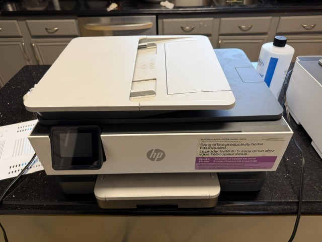 HP Office Jet Pro 8135e all-in-one color printer – Full Ink!!! – Never USED!!!!!