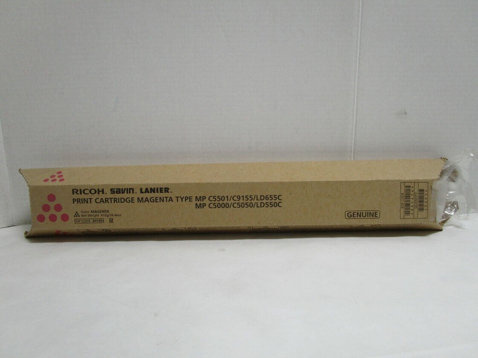 Genuine Factory Sealed Ricoh Print Cartridge Magenta Type MP C5501 841454