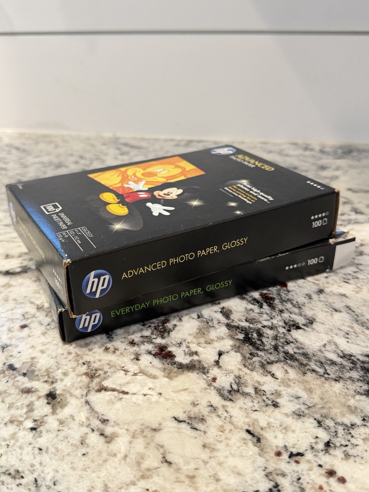 HP Advanced Photo Paper 4×6 Glossy Lot Of 2 100 Sheets Q6638A Inkjet New