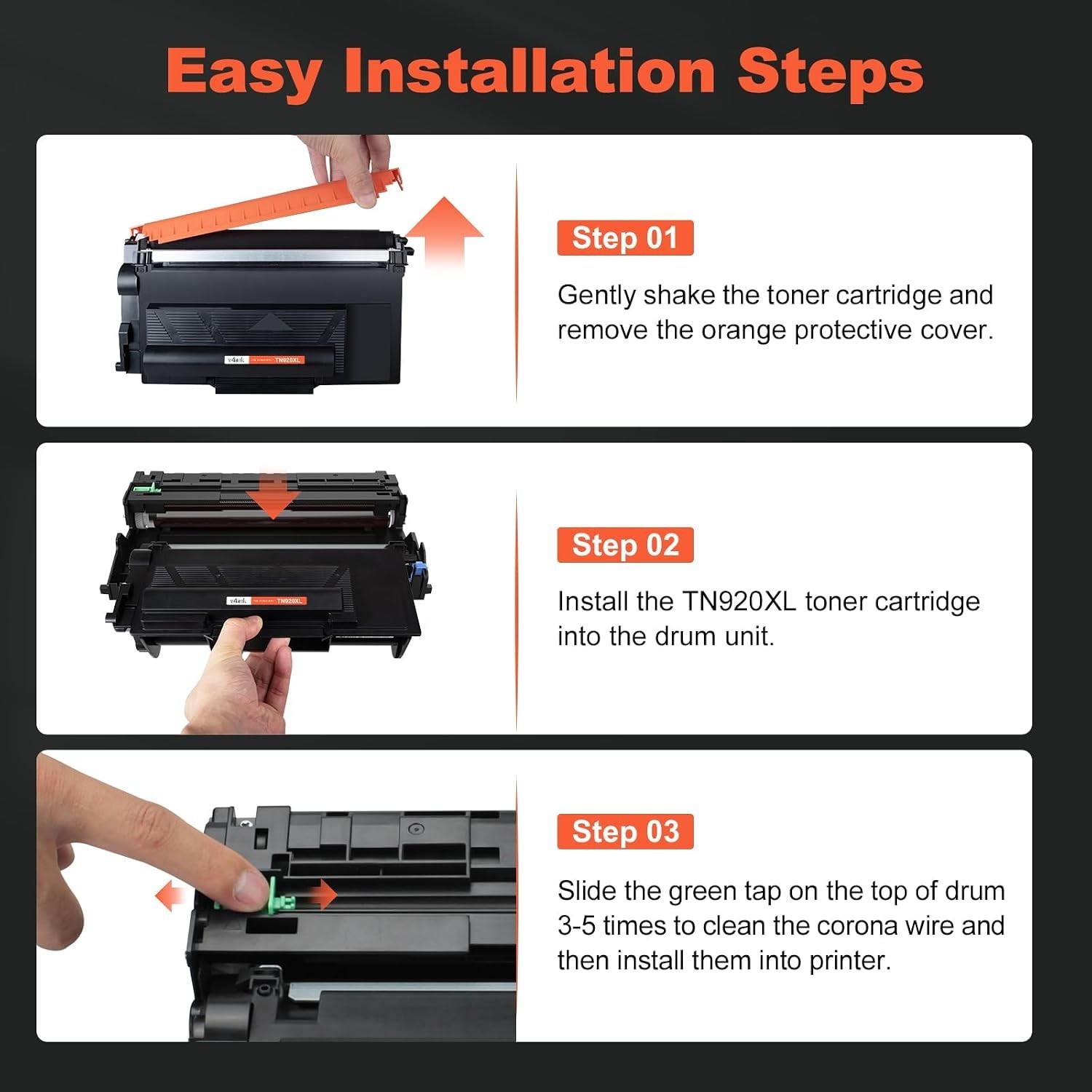 v4ink TN920XL Compatible Toner Cartridge Replacement for Brother TN920XL TN 920X