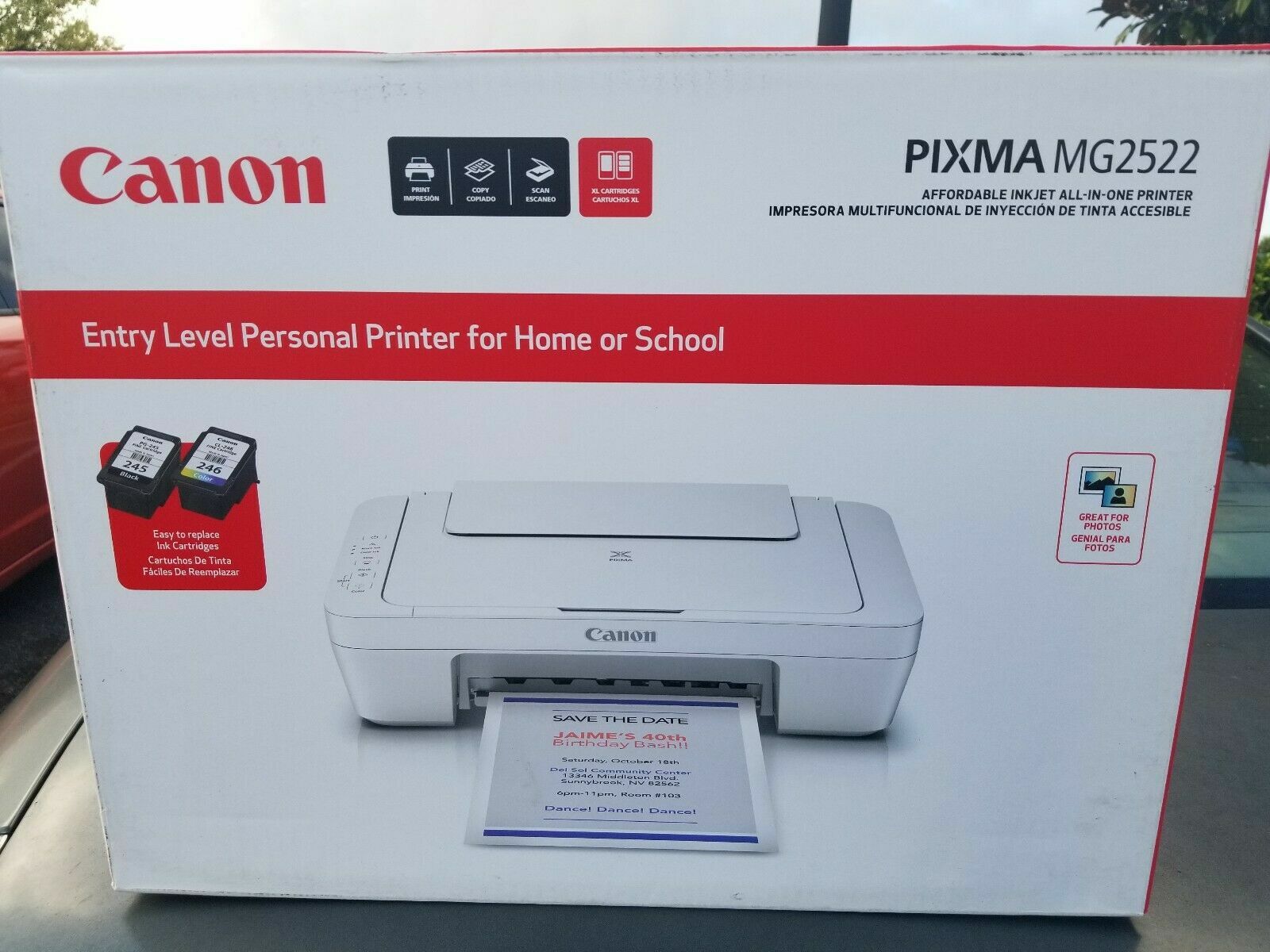 NEW Canon PIXMA MG2520/2522 Printer-Scan-Copy for Home Label+Photo Print-Onsale