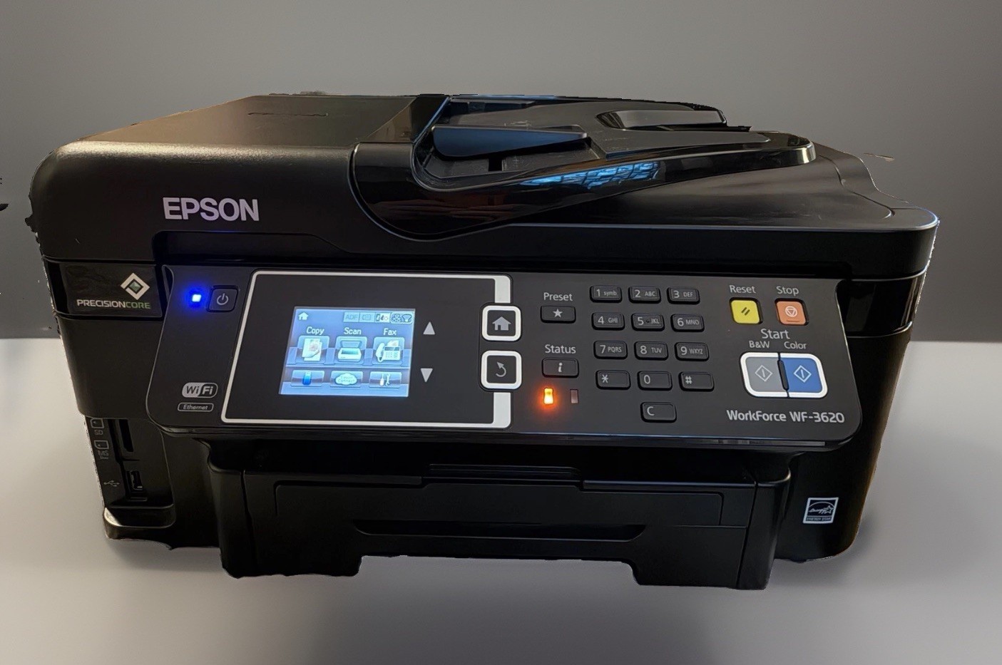 Epson WorkForce WF-3620 All-in-One Printer Copy Scan Fax WiFi Wireless Test/Work