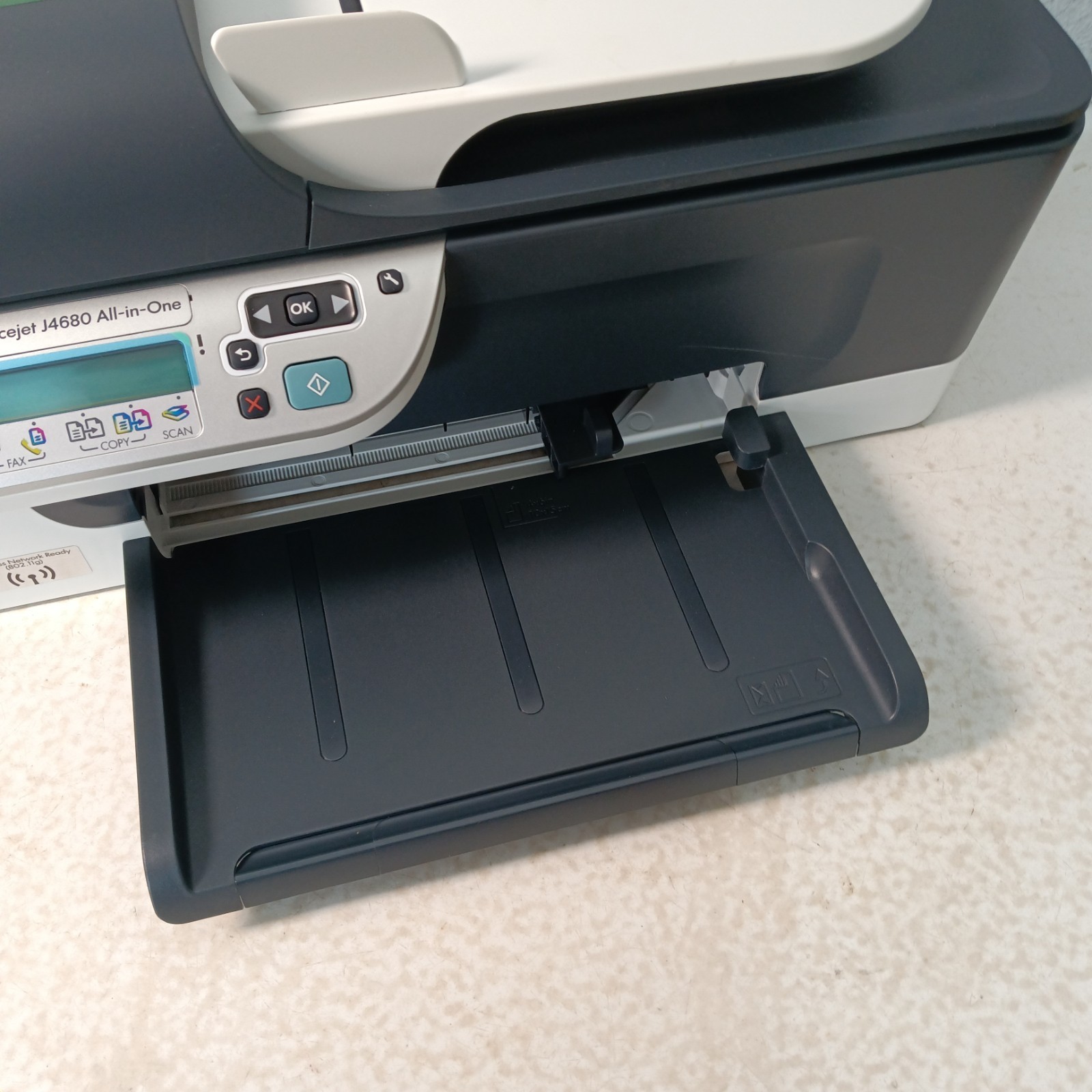 HP Officejet J4580 All-in-One Inkjet Print Copy Scan Fax w/ Cords, Manuals, Soft