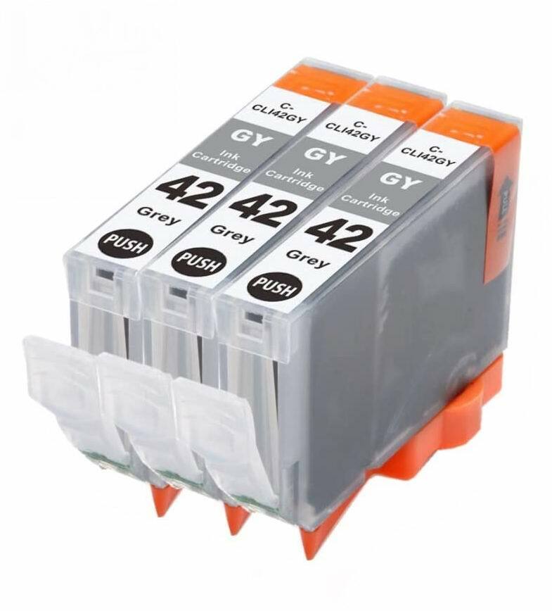 3 Pack Compatible ink Cartridges for Canon CLI-42 Inkjet PIXMA PRO-100 (3 Gray)