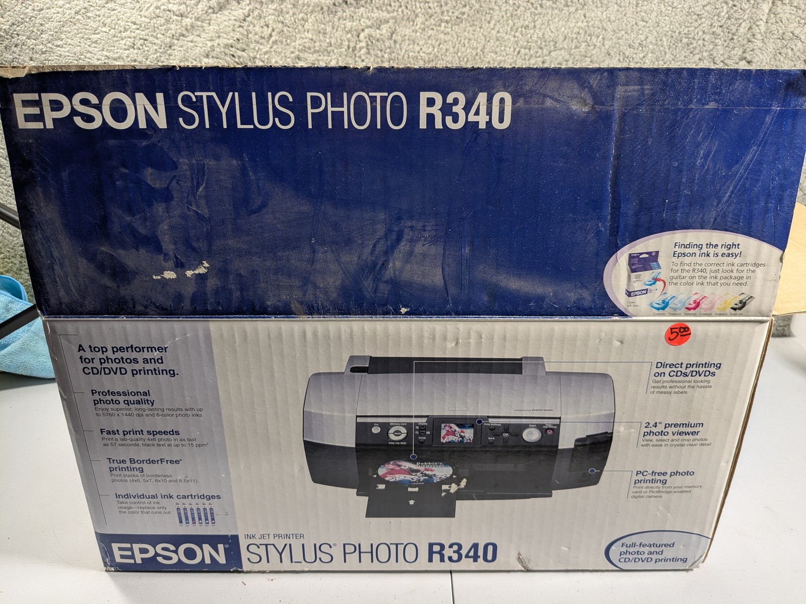 Epson Stylus Photo R340 Inkjet Printer New Open Box