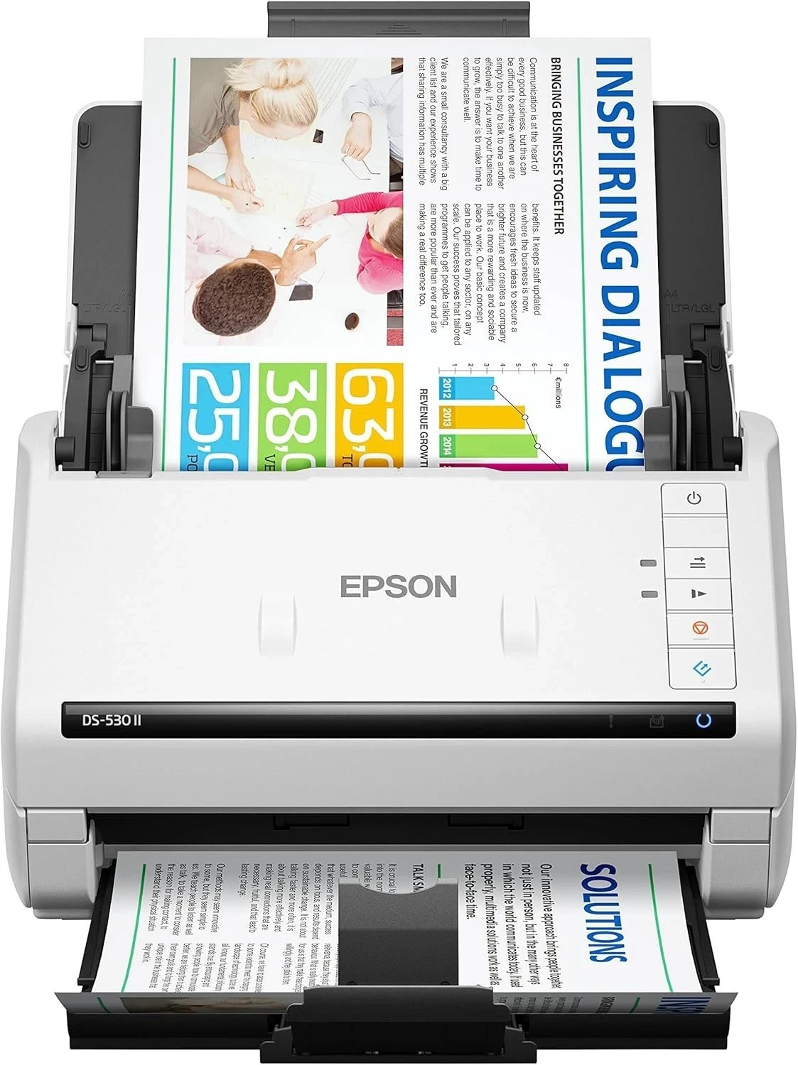 Epson B11B261202 DS-530 II Large Format 8.5″x20′ ADF Color Scanner 600dpi 35ppm