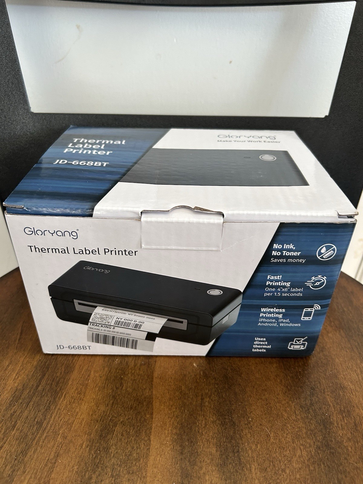 Gloryang JD-668BT Portable Printer for Travel, Wireless Thermal Printer
