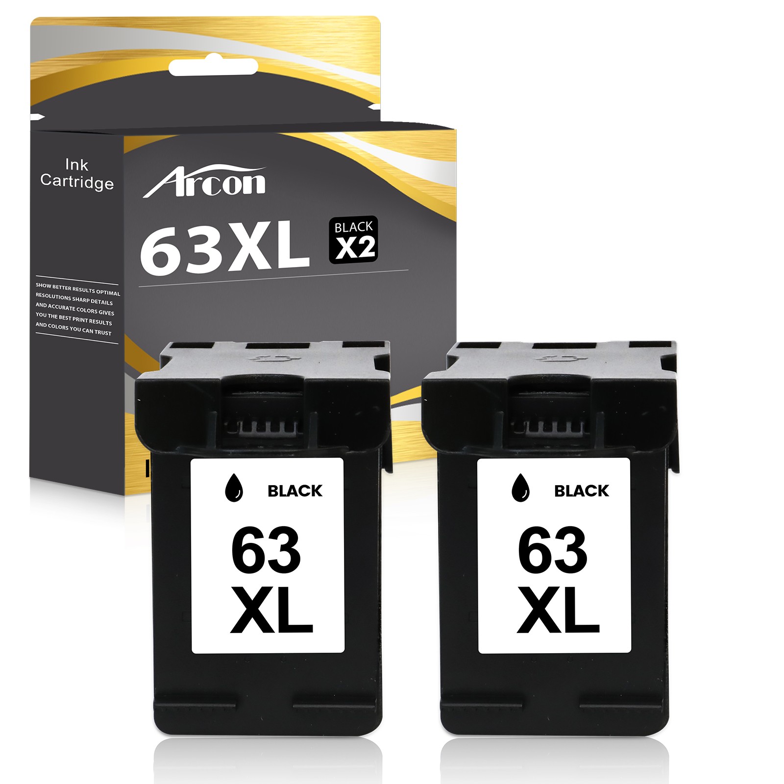 63 XL Ink Cartridges for HP 63 Envy 4517 4520 4521 4522 OfficeJet 3830 4650 5255