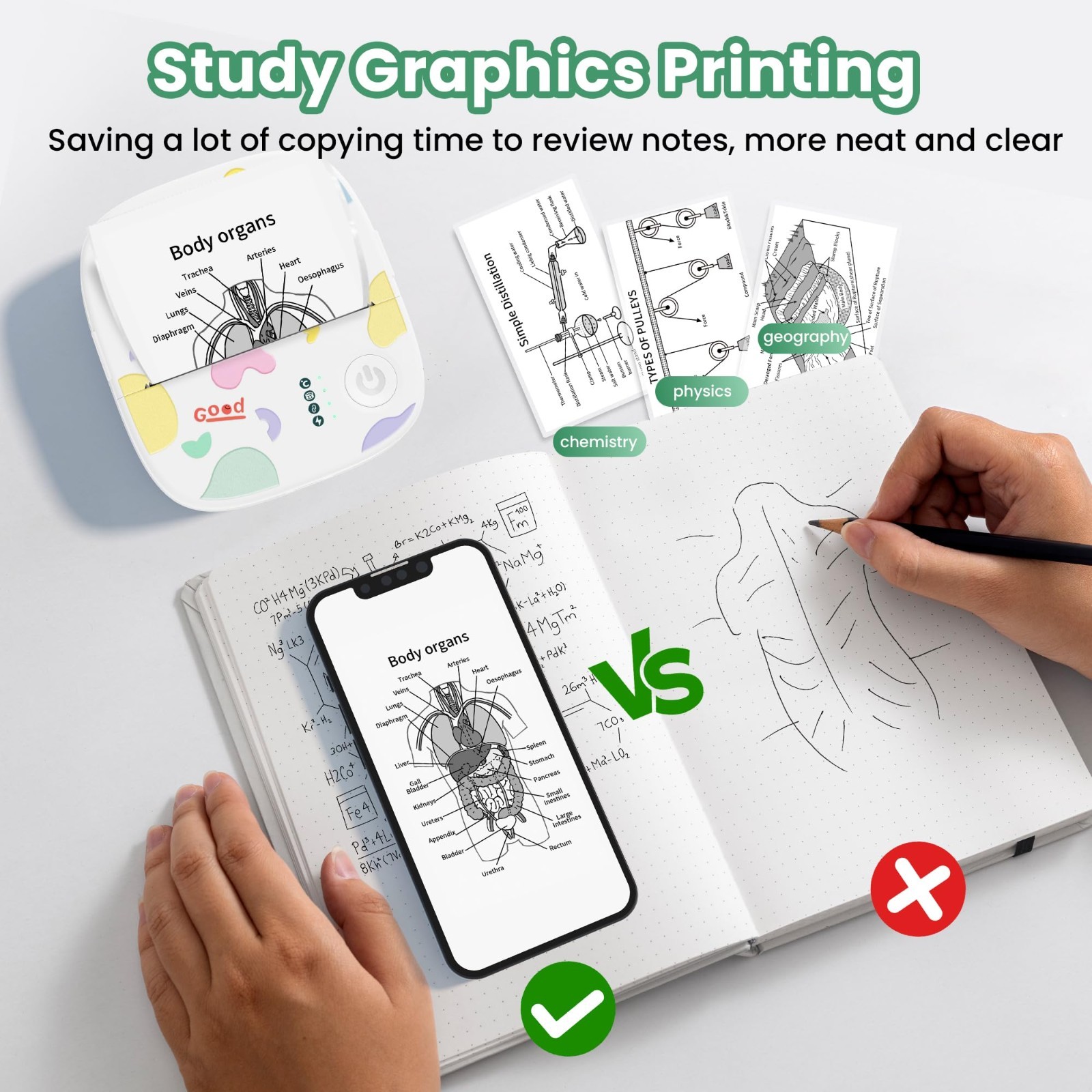 Portable Mini Sticker Printer – Bluetooth Thermal Maker for Kids, DIY Photos & N