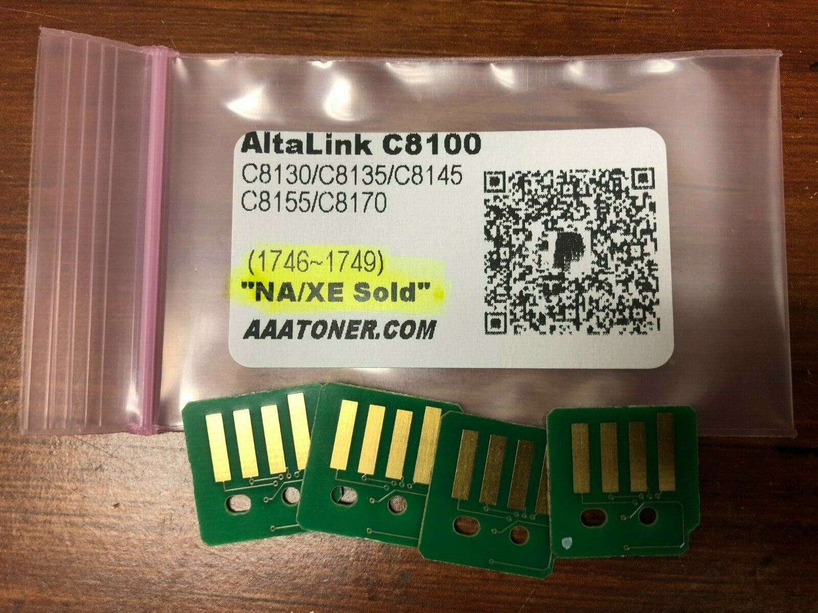 4 Toner Chip (1746- 49) for Xerox C8100 C8130 C8135 C8145 C8155 C8170 Refill