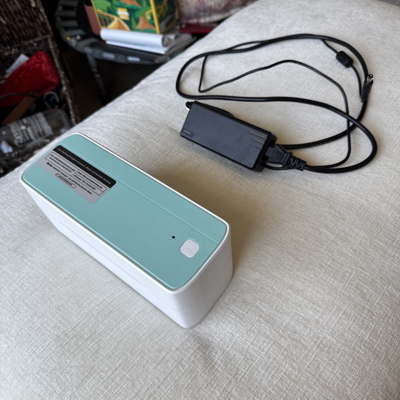 Omezizy Wireless Thermal Shipping Label Printer Mint Color Easy to Use Portable