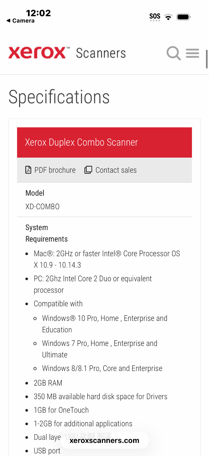 Xerox Simplex Automatic Document Feeder Combo Flatbed Scanner XD-COMBO
