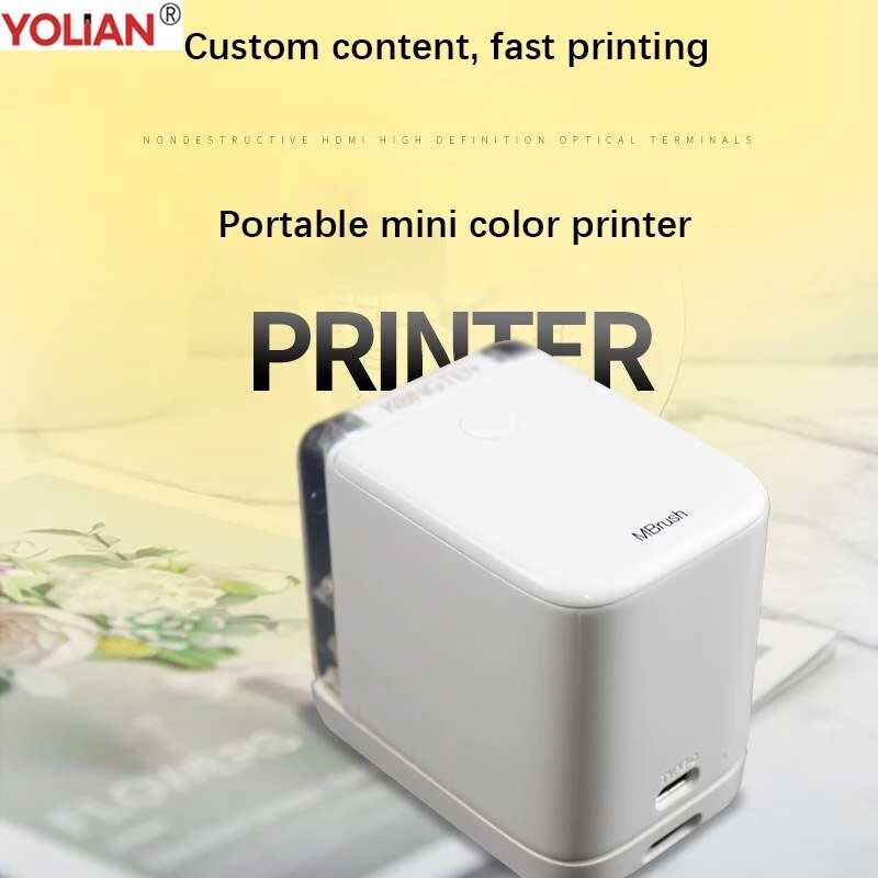 Mini Portable Wireless Mobile Color Handheld Inkjet Printer WIFI USB Bluetooth