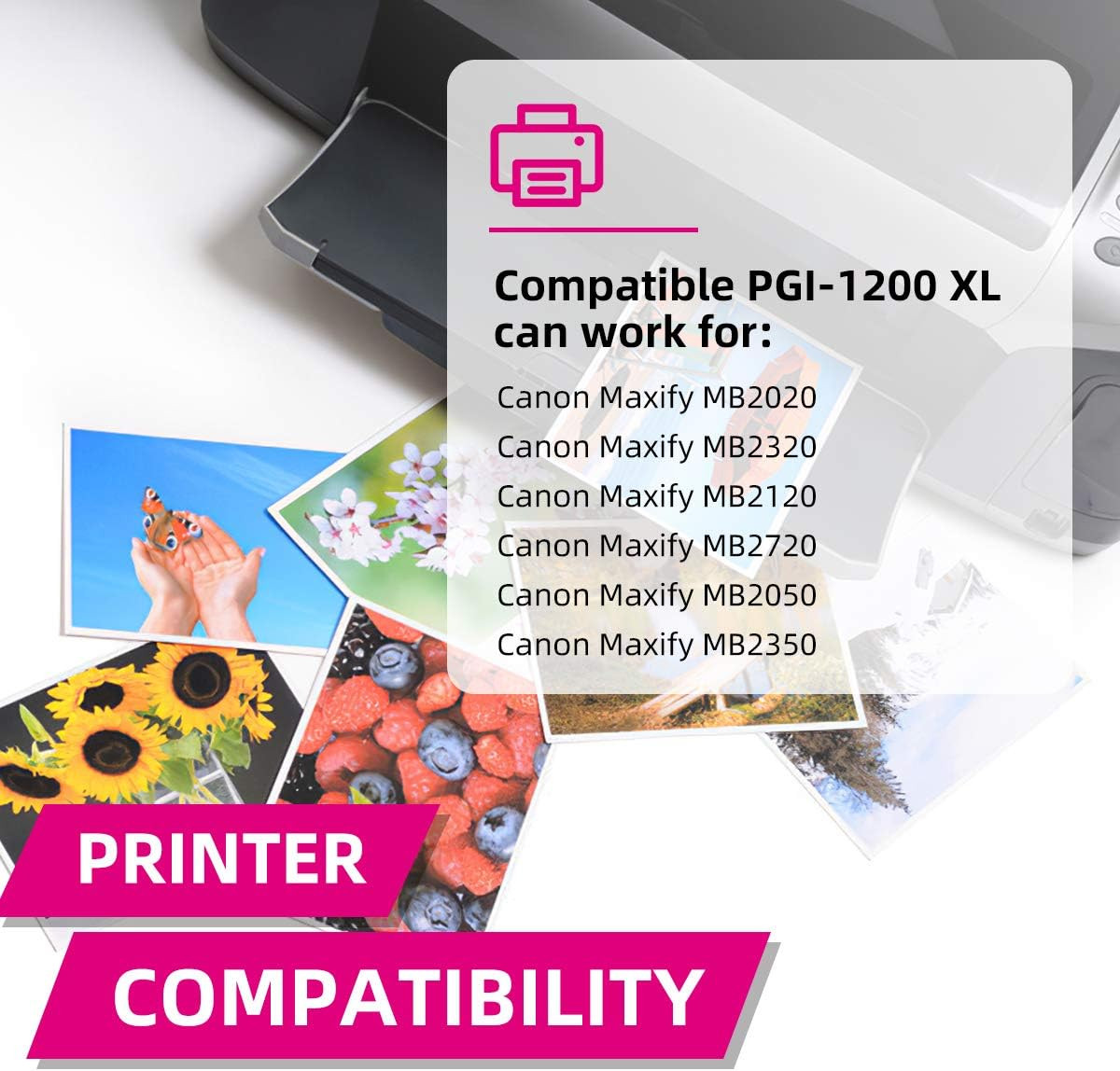 PGI-1200XL Compatible Ink Cartridges Replacement for Canon MB2320 MB2720 MB2700