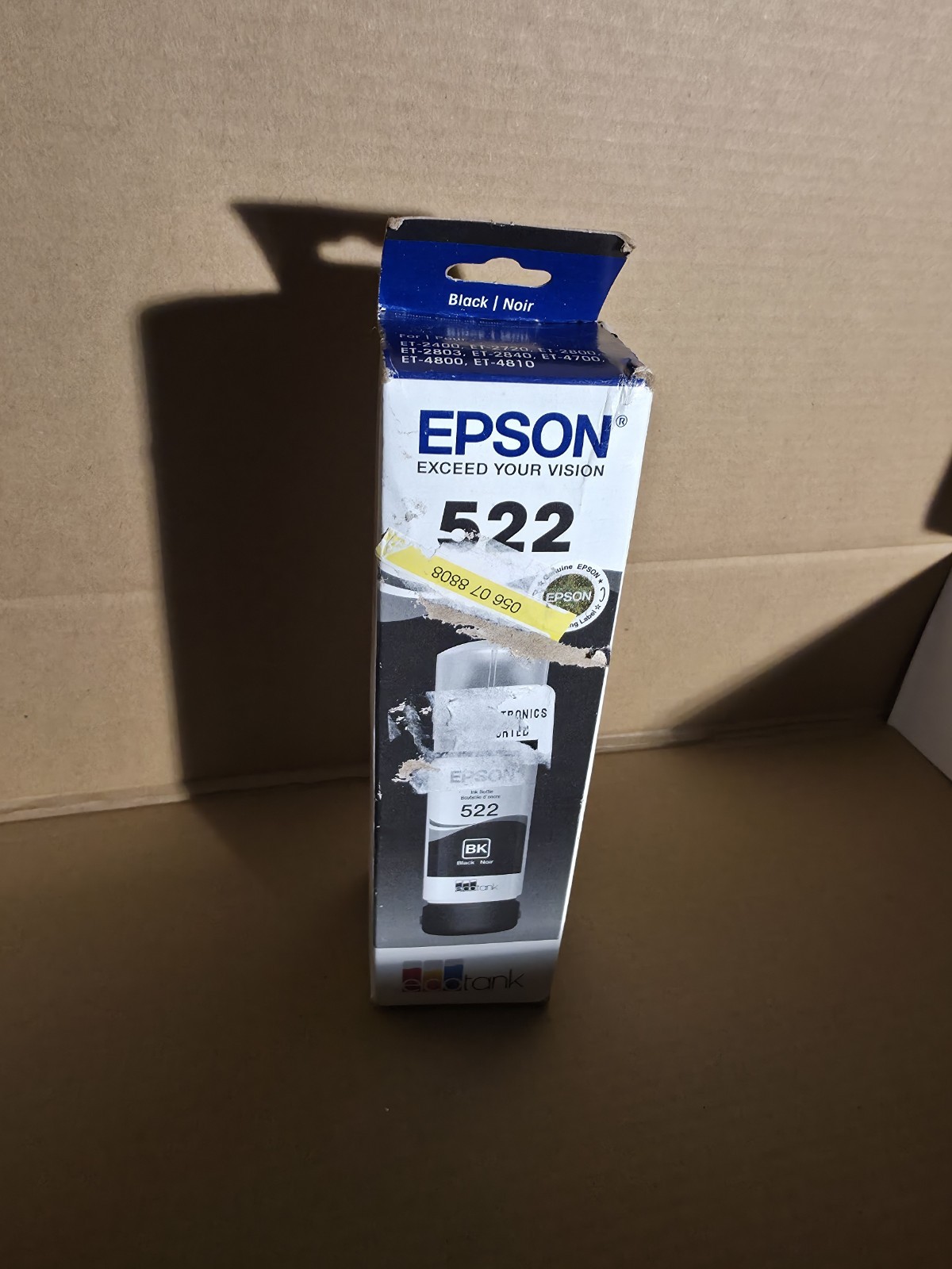 Genuine Epson 522 Black EcoTank Ink Bottle – New – ET-2400 ET-2800 ET-4700 ET-48