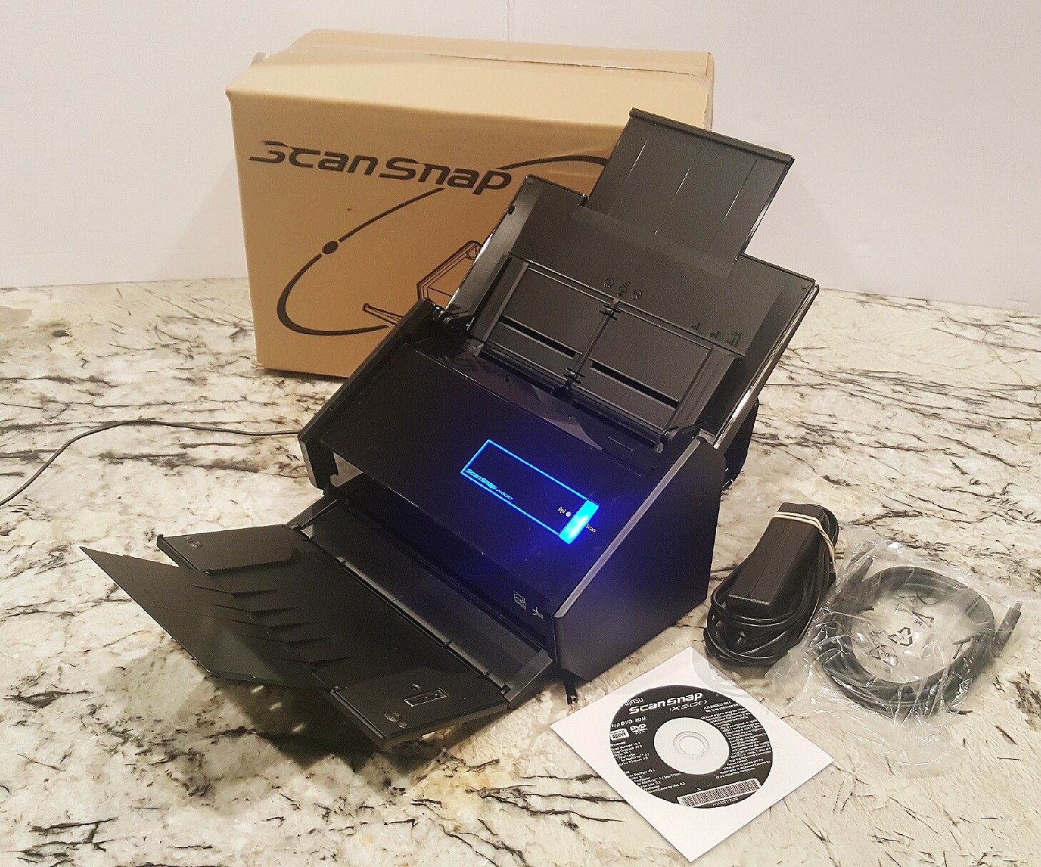 ZERO Count -Full Package in Box/ Fujitsu ScanSnap IX500 Wireless Desktop Scanner
